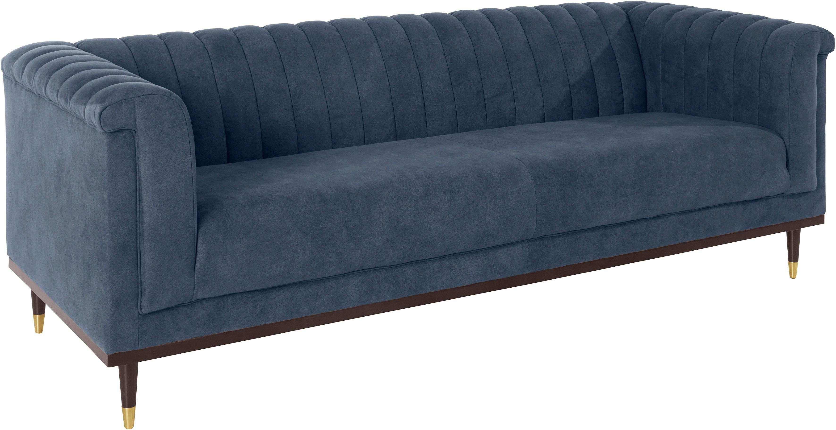 Guido Maria Kretschmer Home&Living 3-zitsbank Chamby met houten rand onder en stiksels bij de leuning