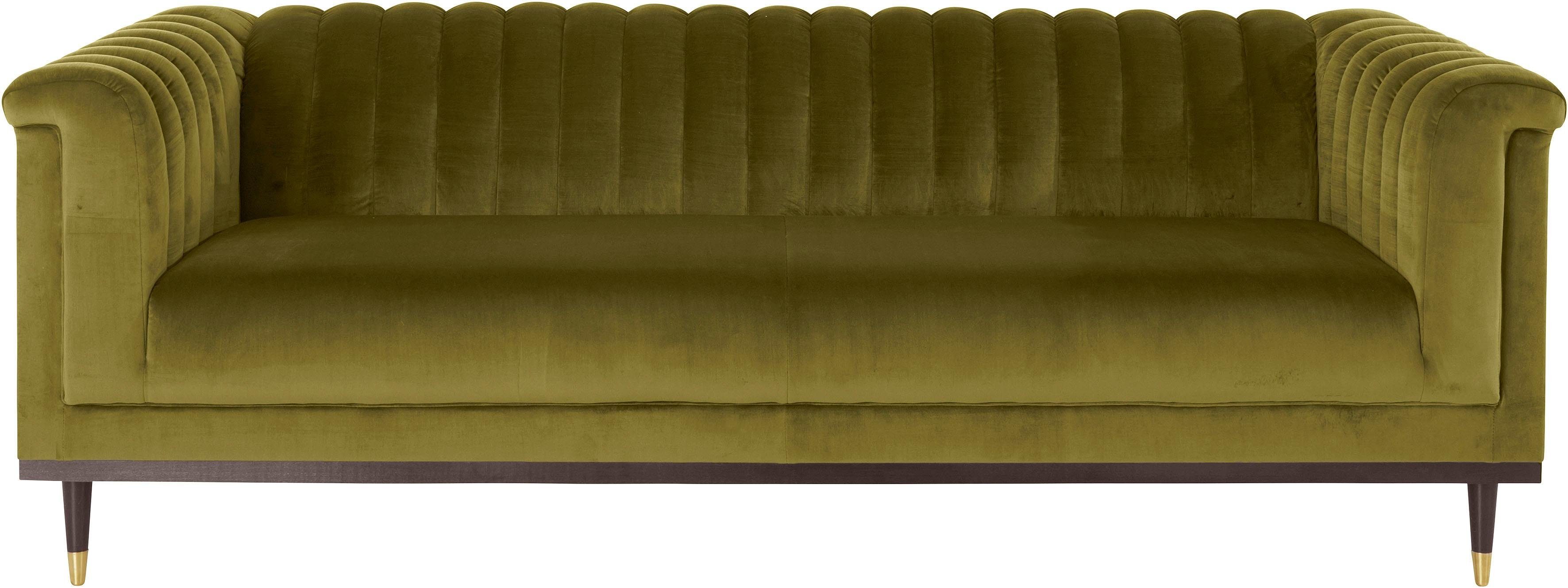 Guido Maria Kretschmer Home&Living 3-zitsbank Chamby met houten rand onder en stiksels bij de leuning