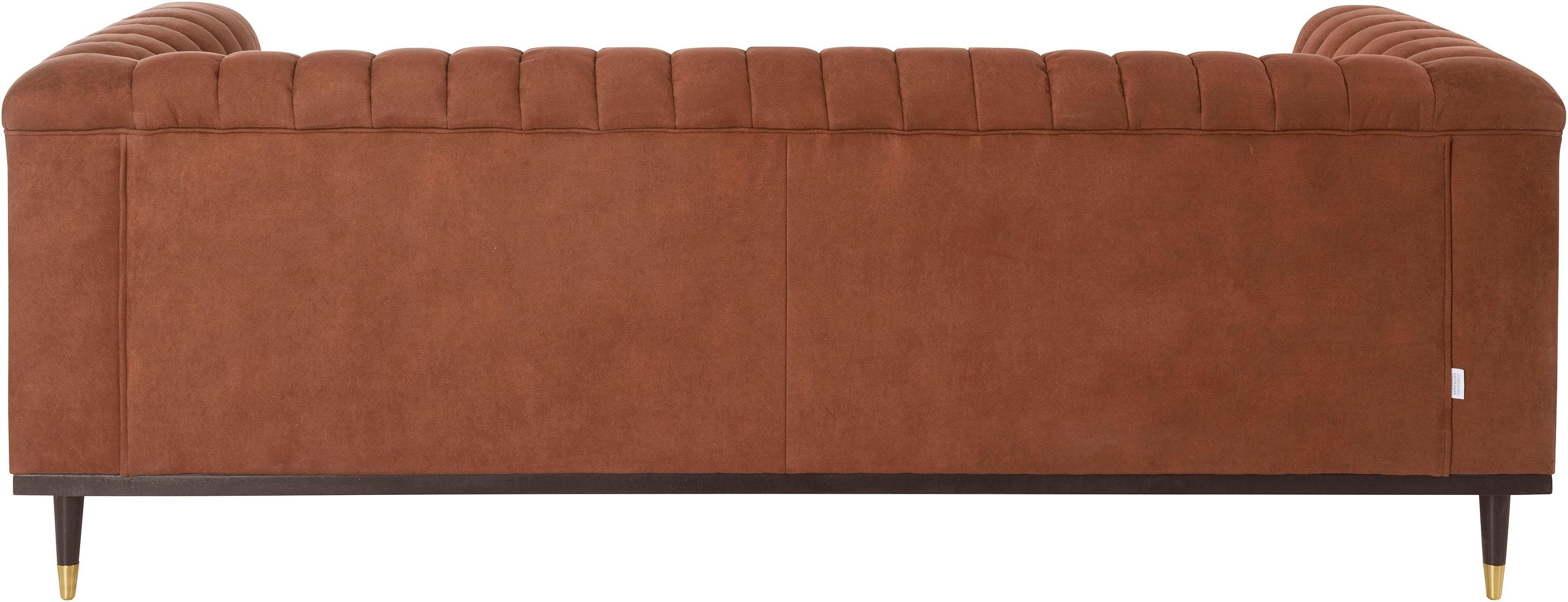 Guido Maria Kretschmer Home&Living 3-zitsbank Chamby met houten rand onder en stiksels bij de leuning