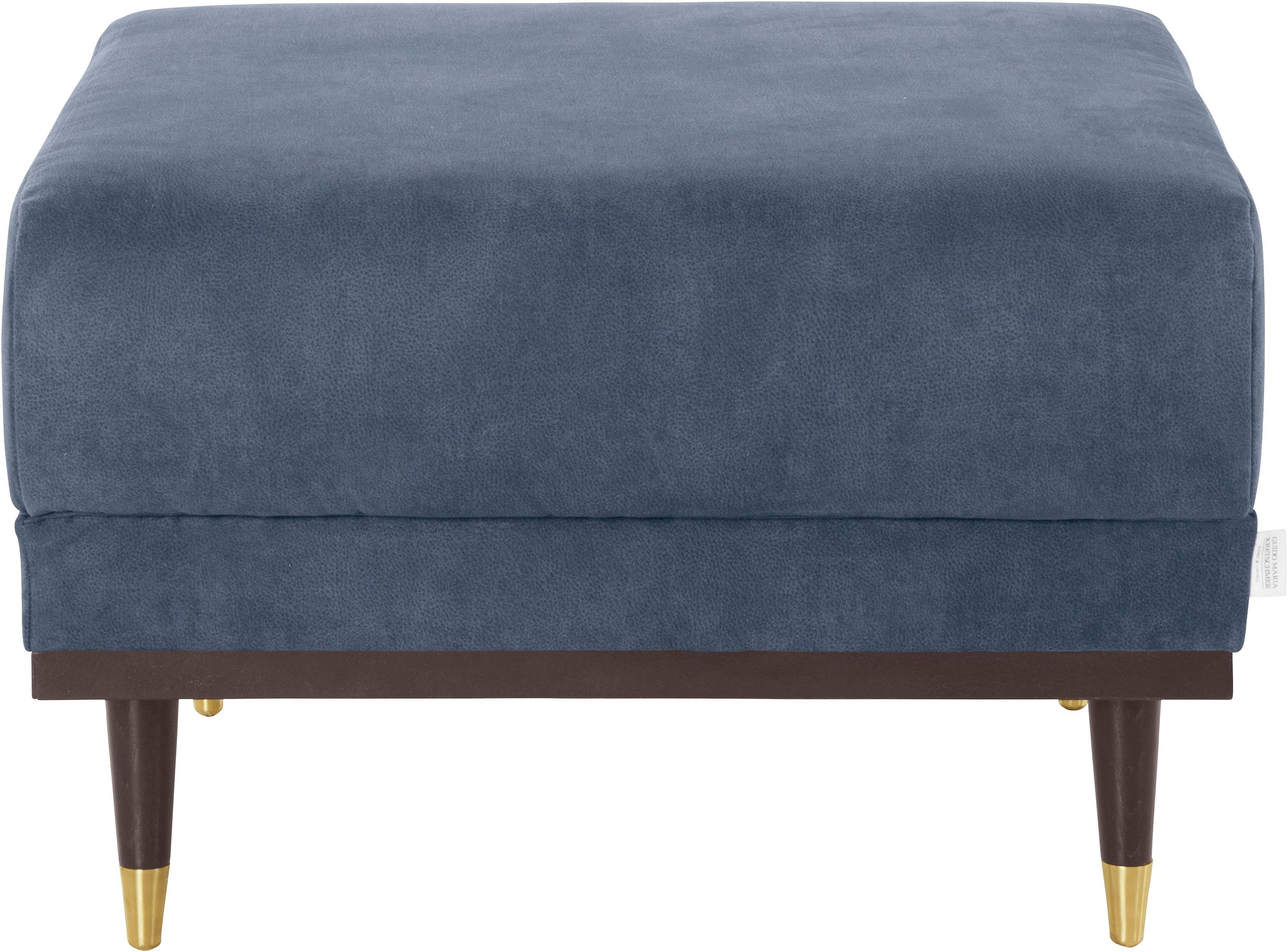 Guido Maria Kretschmer Home&Living Hocker Chamby met houten frame onderaan