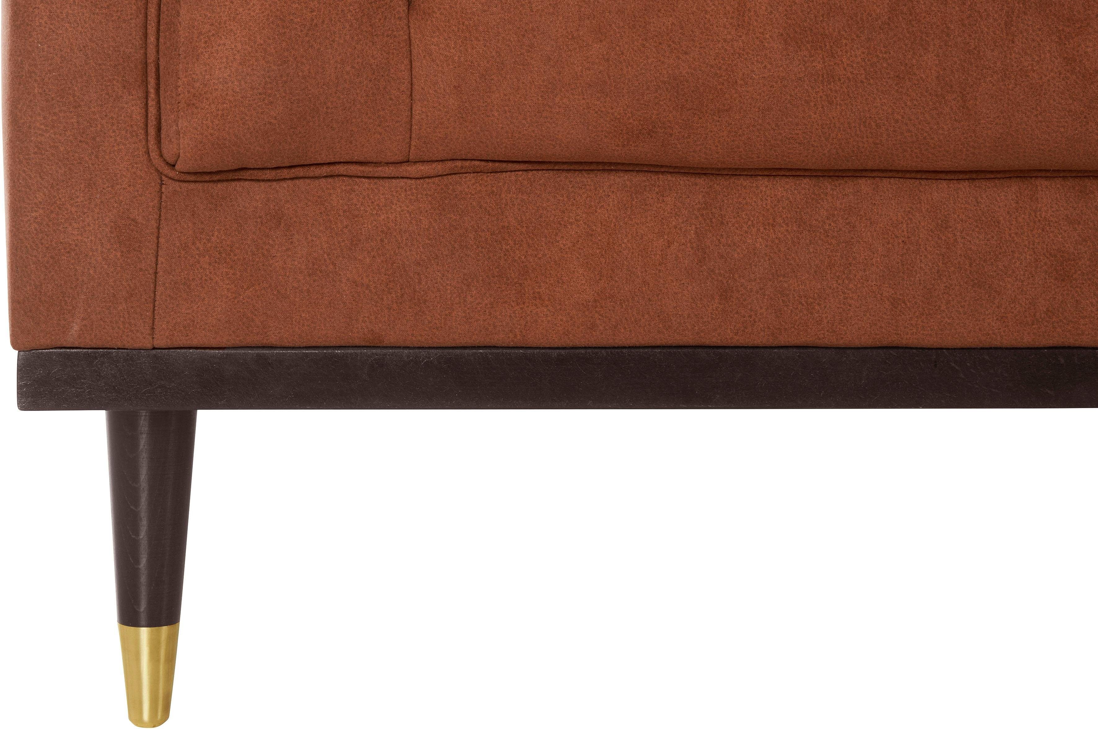 Guido Maria Kretschmer Home&Living 3-zitsbank Chamby met houten rand onder en stiksels bij de leuning