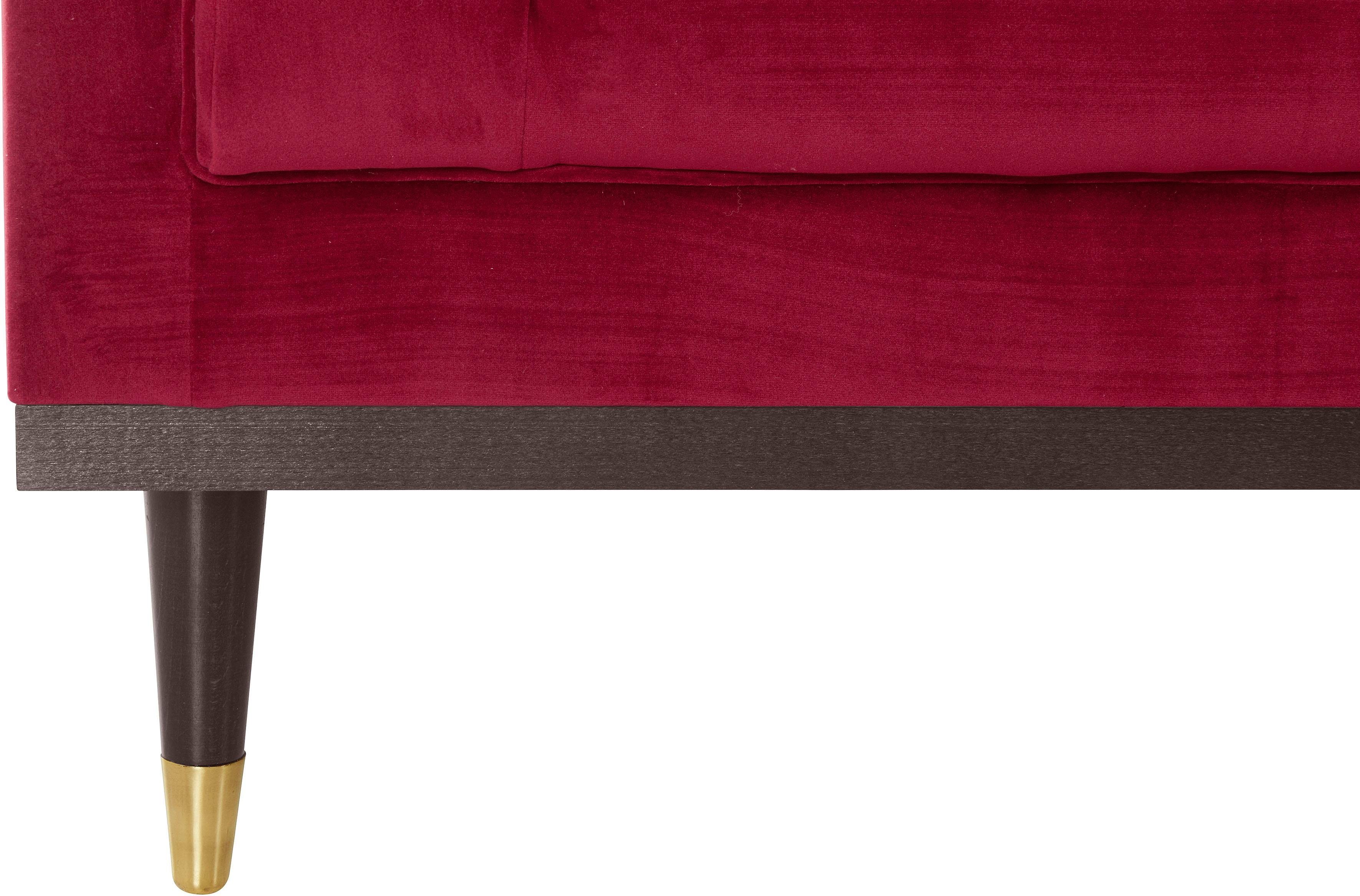 Guido Maria Kretschmer Home&Living 2-zitsbank Chamby met houten rand onder en stiksels bij de leuning