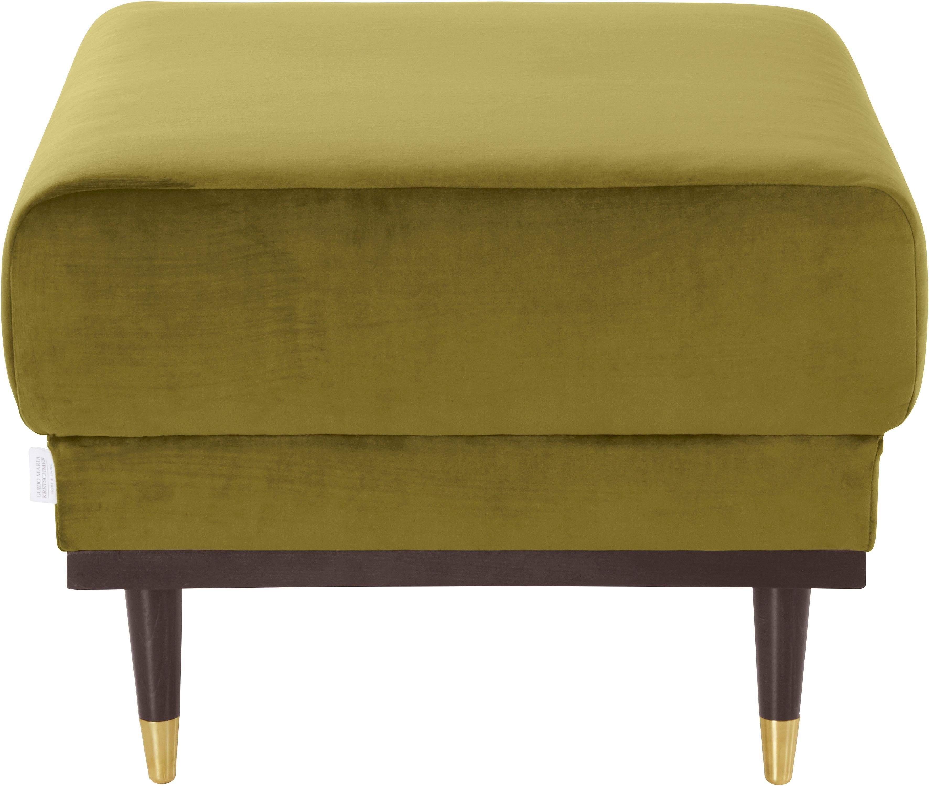 Guido Maria Kretschmer Home&Living Hocker Chamby met houten frame onderaan