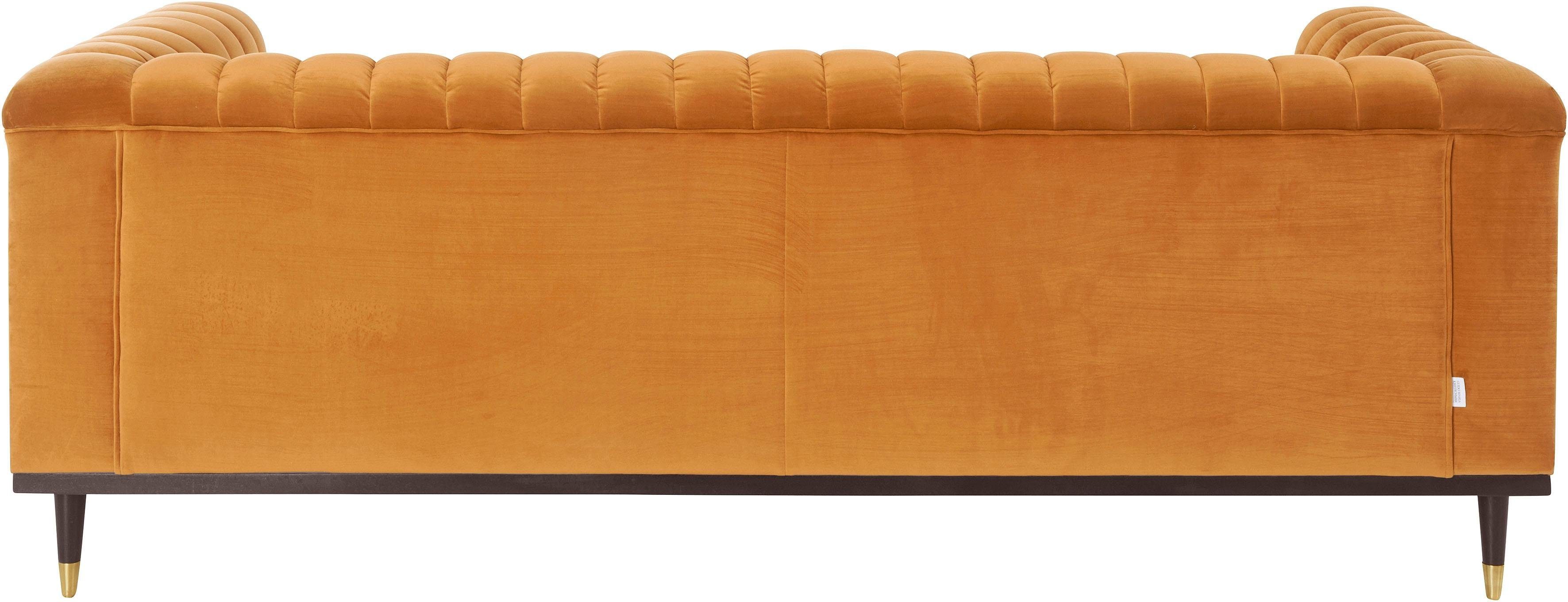 Guido Maria Kretschmer Home&Living 3-zitsbank Chamby met houten rand onder en stiksels bij de leuning