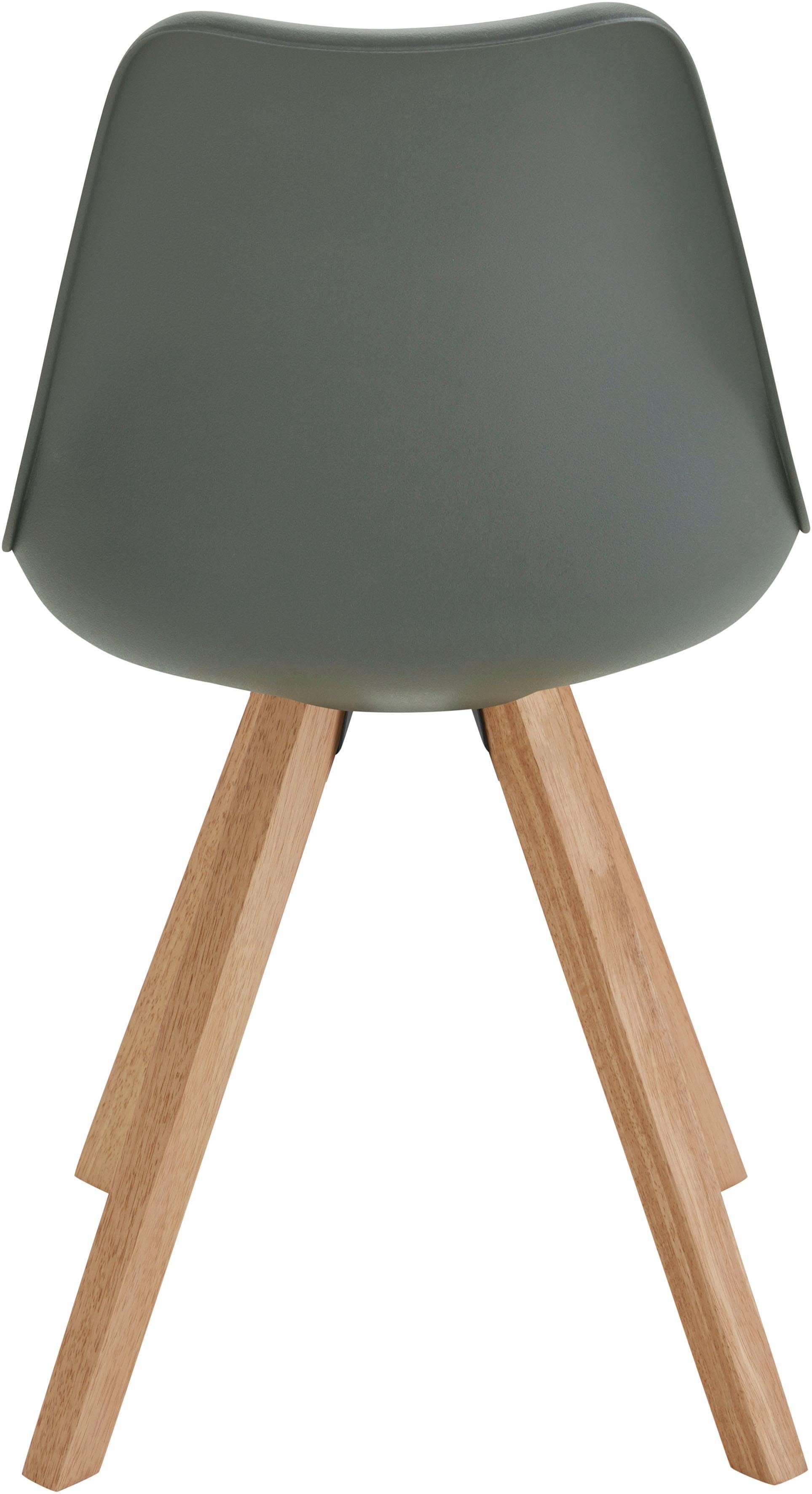 Homexperts Eetkamerstoel Kaja Kuipzitting met zitkussen in imitatieleer (set, 2 stuks)