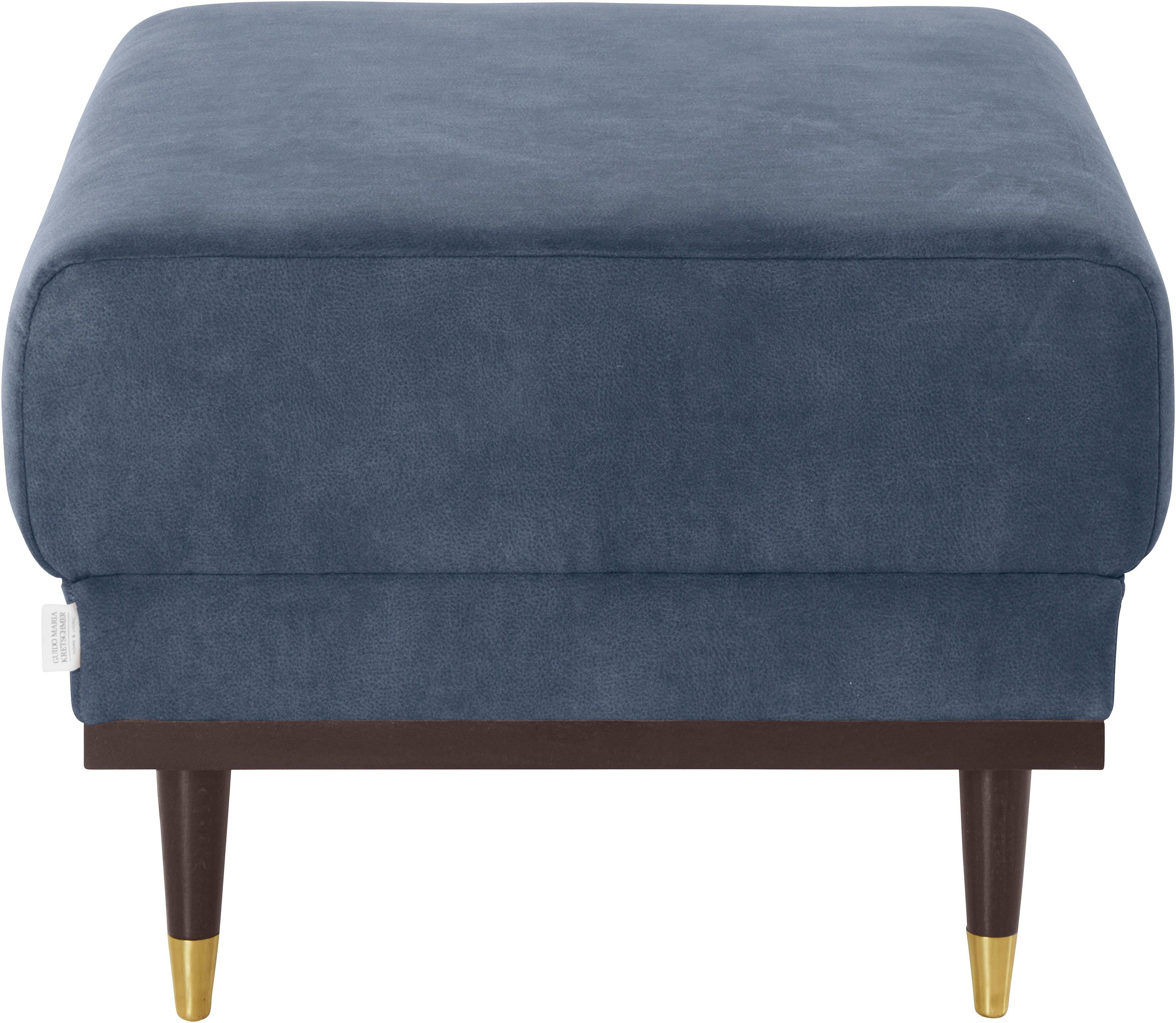 Guido Maria Kretschmer Home&Living Hocker Chamby met houten frame onderaan