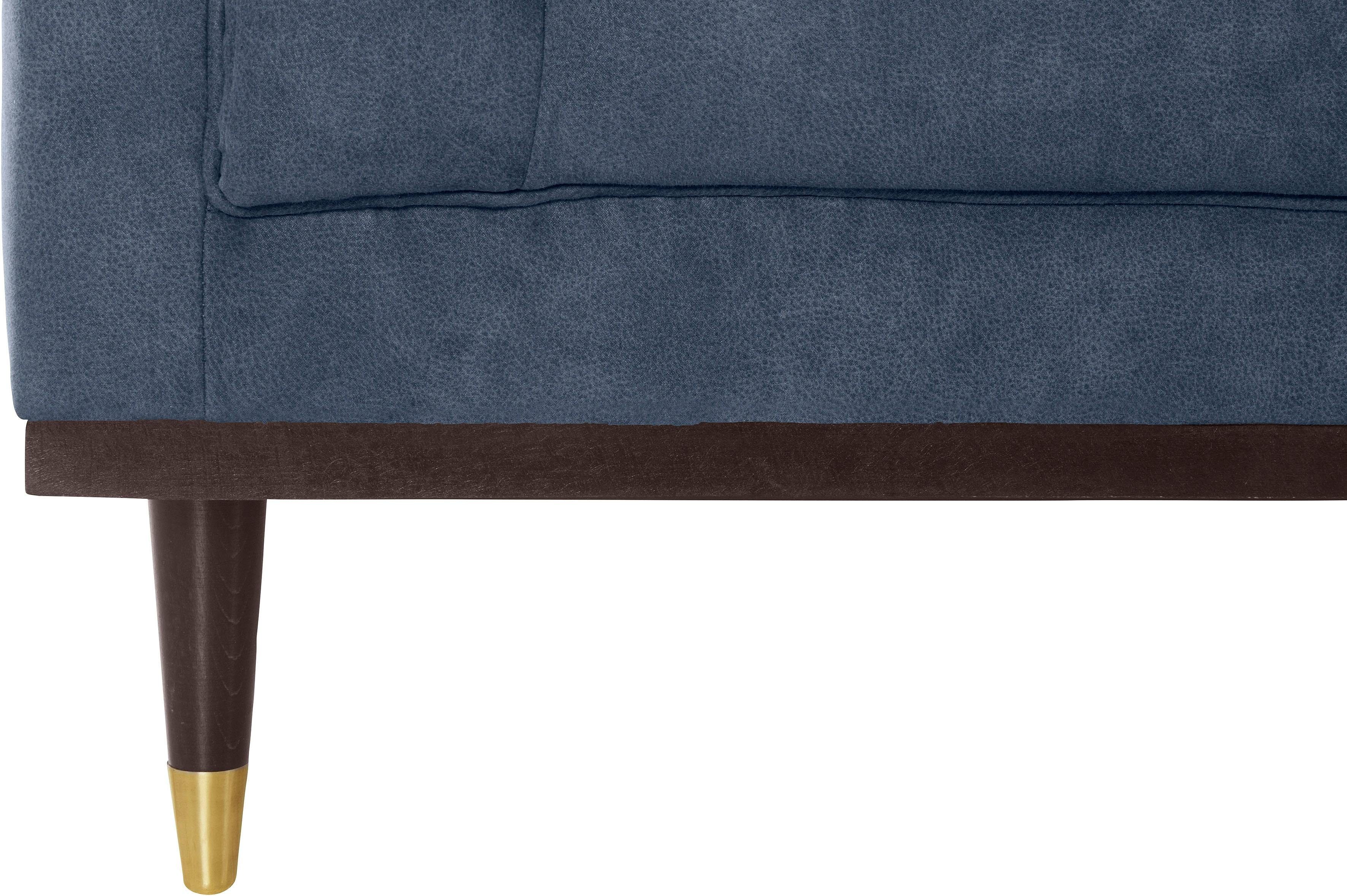 Guido Maria Kretschmer Home&Living 3-zitsbank Chamby met houten rand onder en stiksels bij de leuning