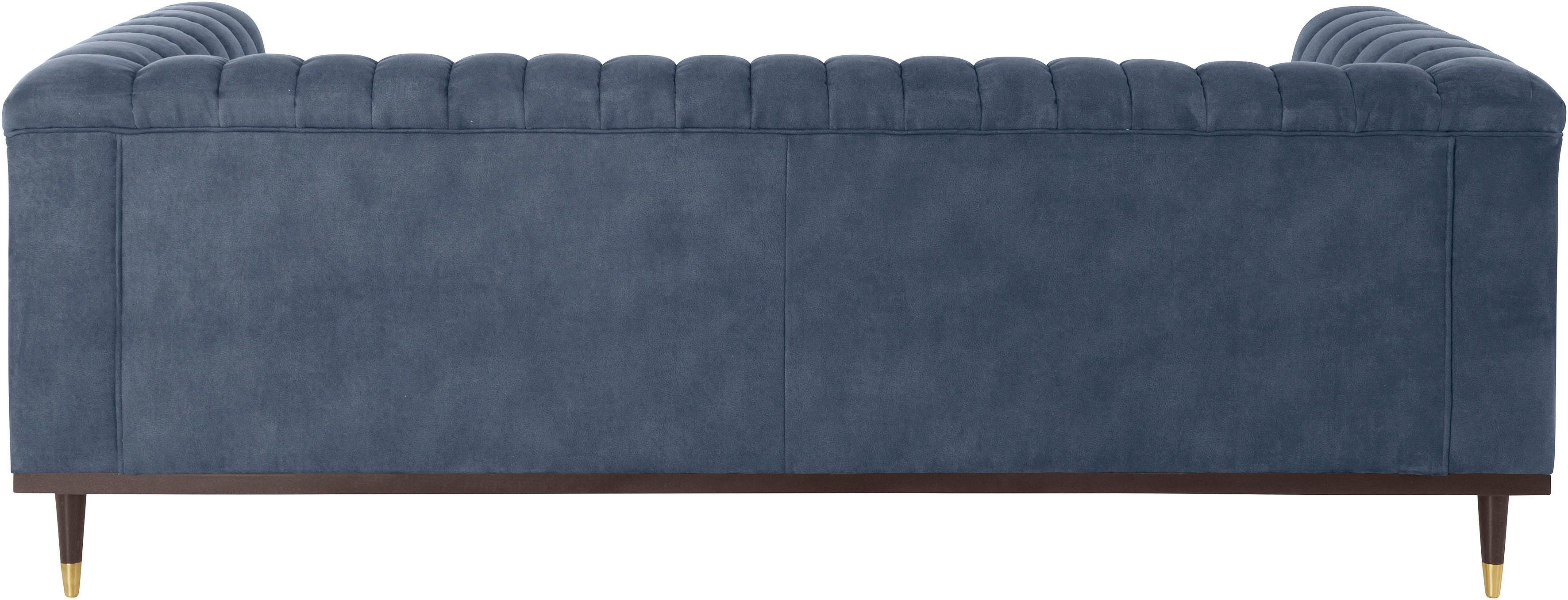 Guido Maria Kretschmer Home&Living 3-zitsbank Chamby met houten rand onder en stiksels bij de leuning