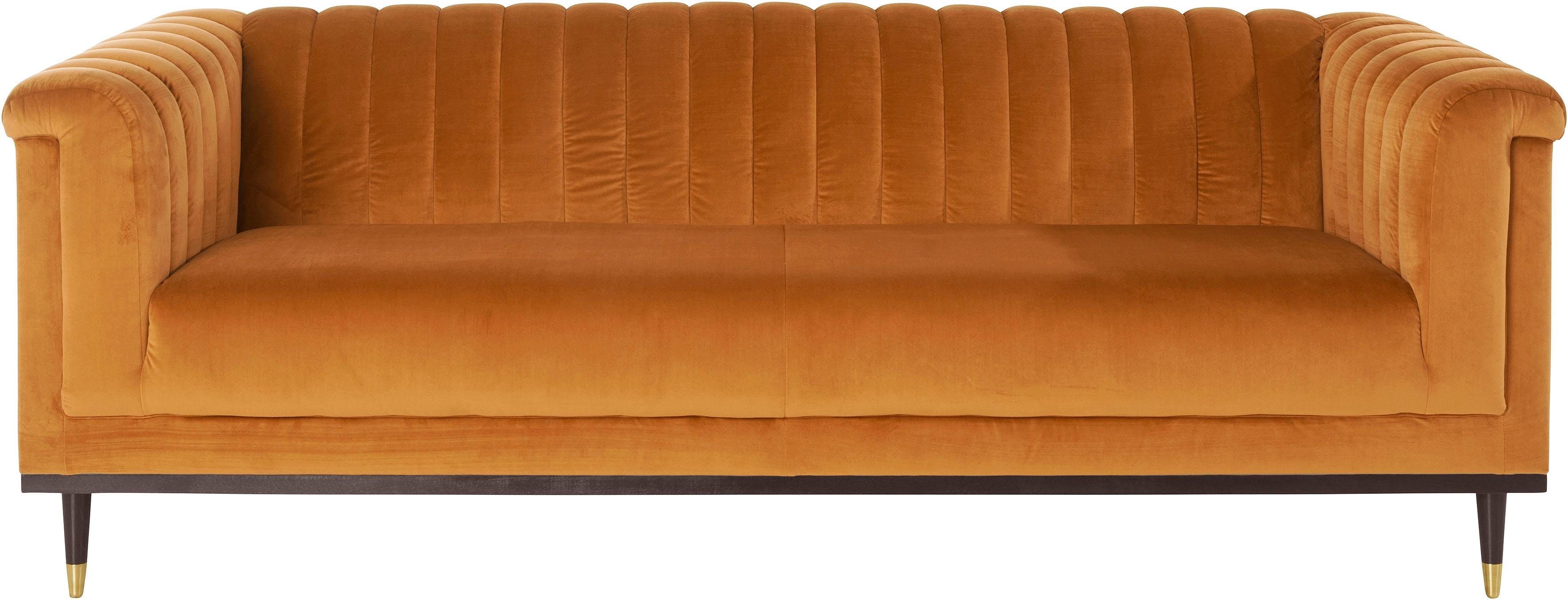 Guido Maria Kretschmer Home&Living 3-zitsbank Chamby met houten rand onder en stiksels bij de leuning