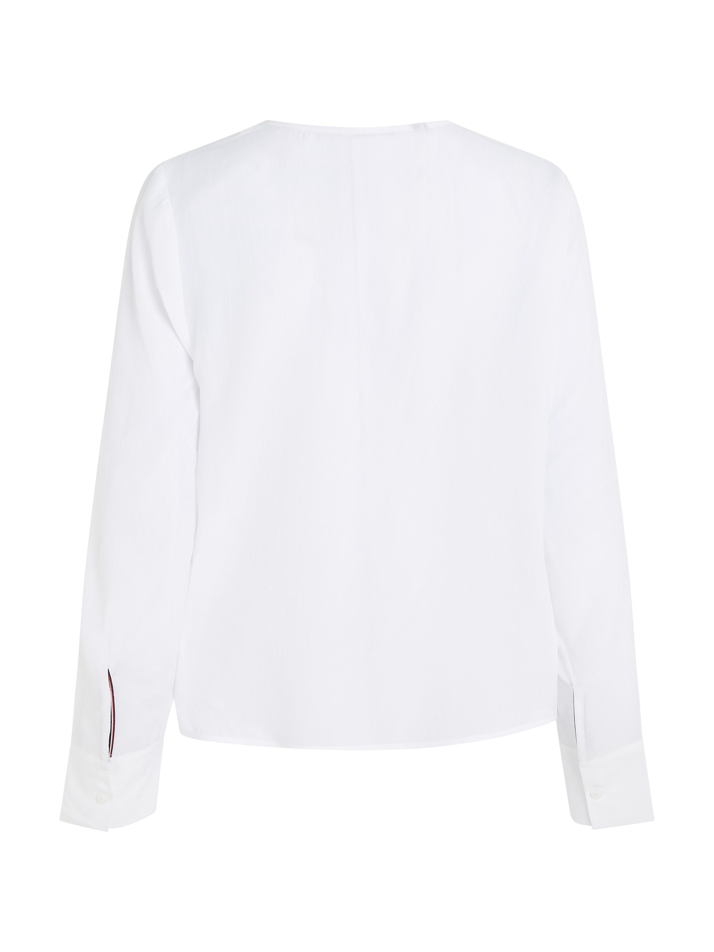 Tommy Hilfiger Blouse met lange mouwen VISCOSE CREPE V-NECK BLOUSE