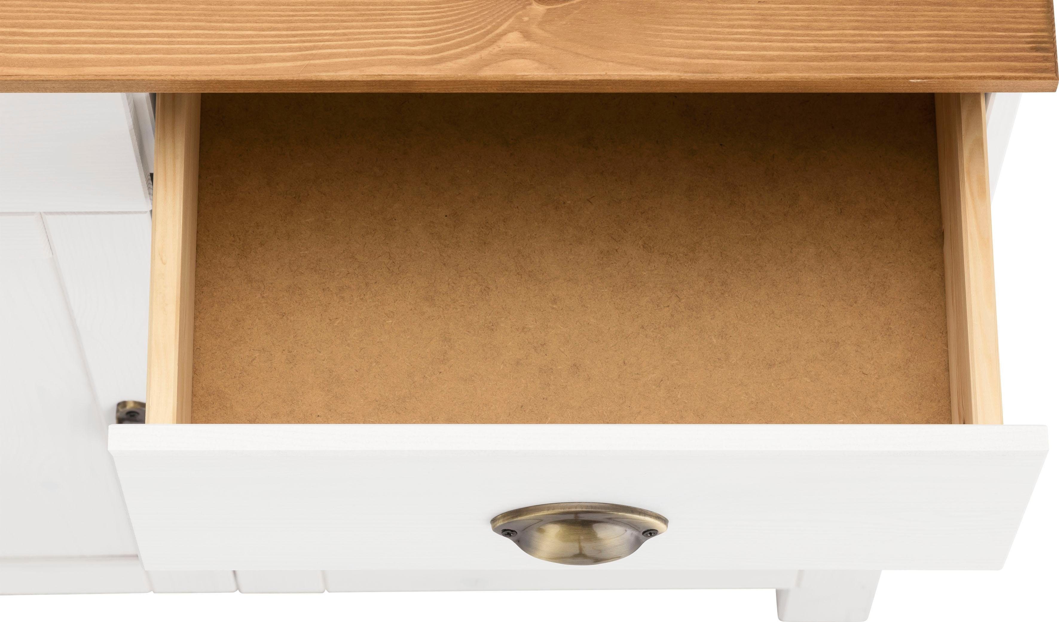 Home affaire Onderkast Oslo 85 cm breed, 38 cm diep, als dressoir te gebruiken, 2 deuren, 2 laden