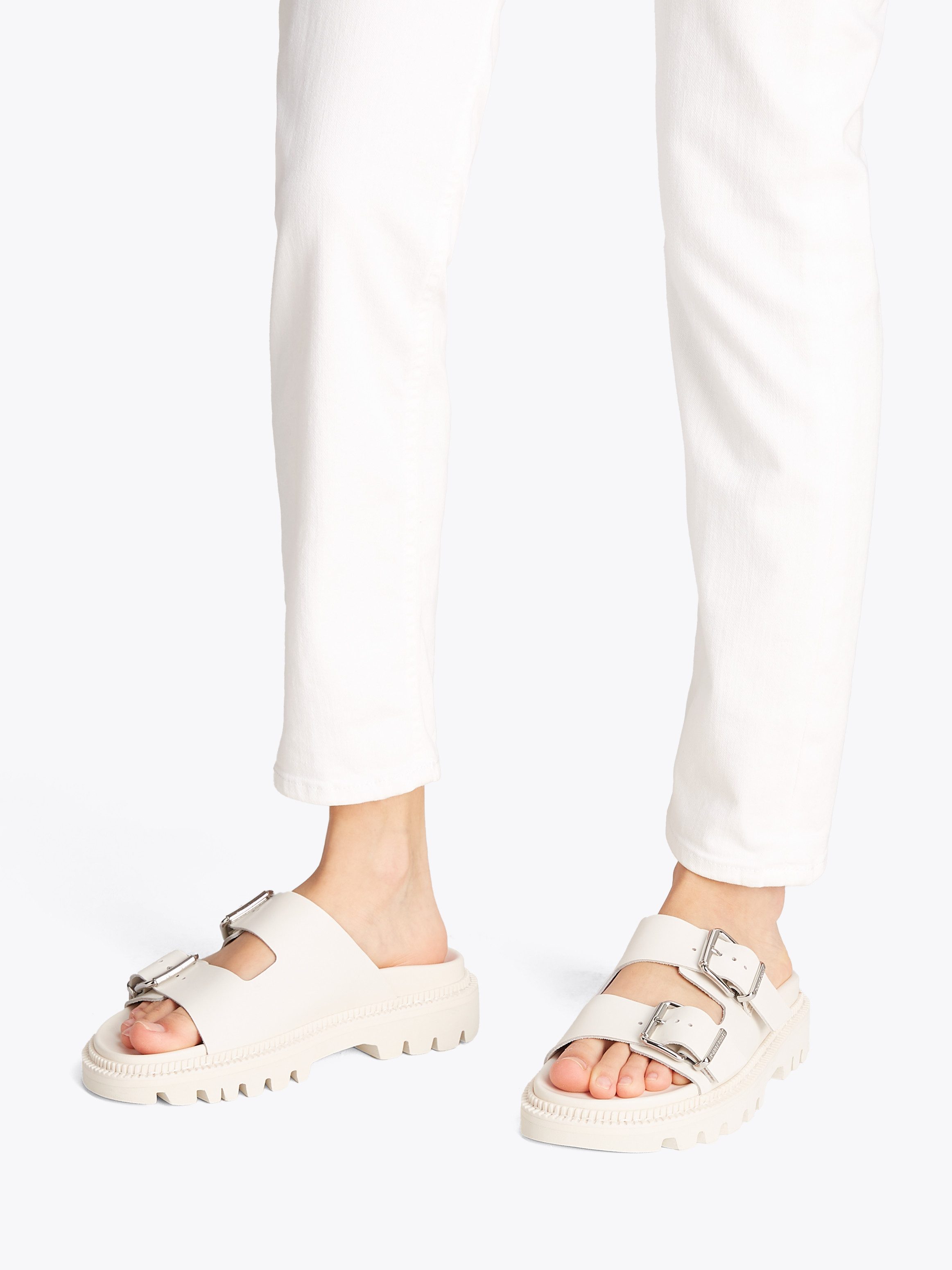 TOMMY JEANS Slippers TJW DOUBLE STRAP SANDAL , plateau, zomerschoen, instapper met twee verstelbare gespen