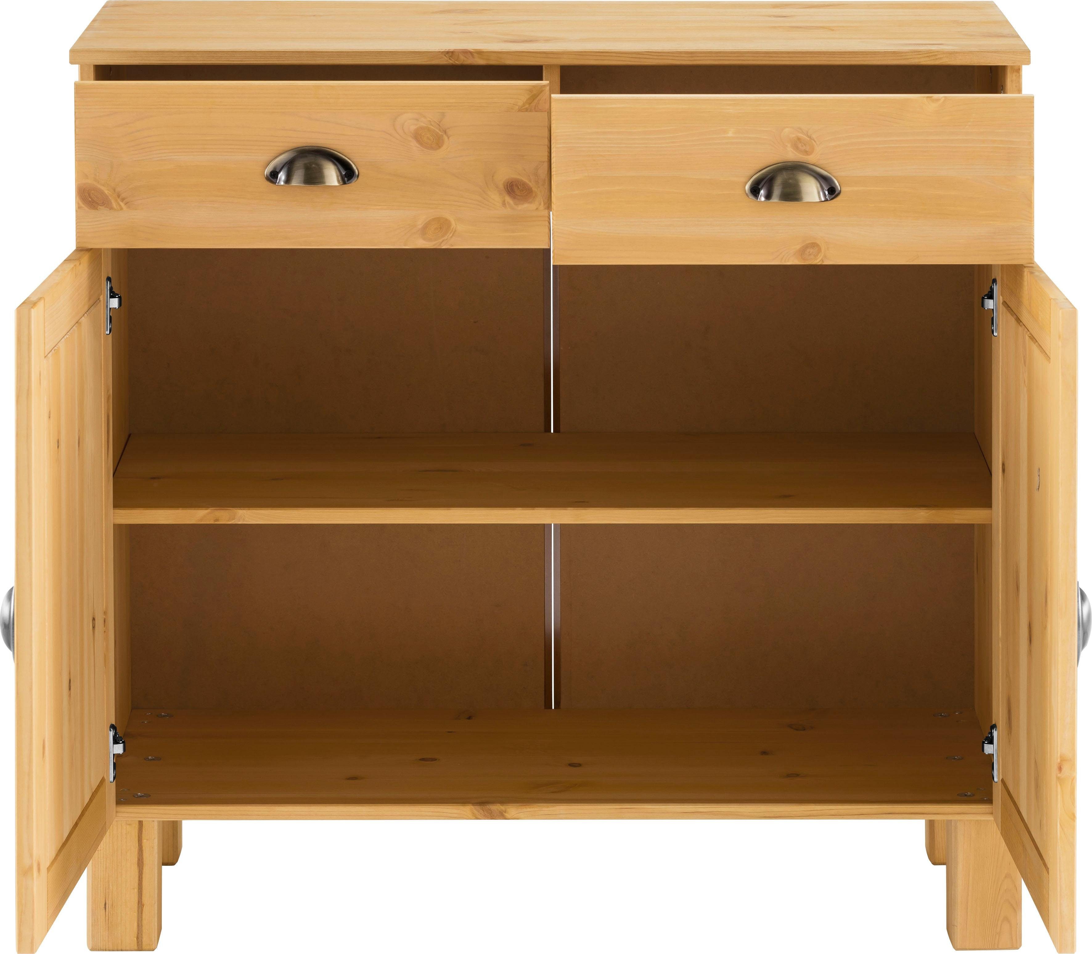 Home affaire Onderkast Oslo 85 cm breed, 38 cm diep, als dressoir te gebruiken, 2 deuren, 2 laden