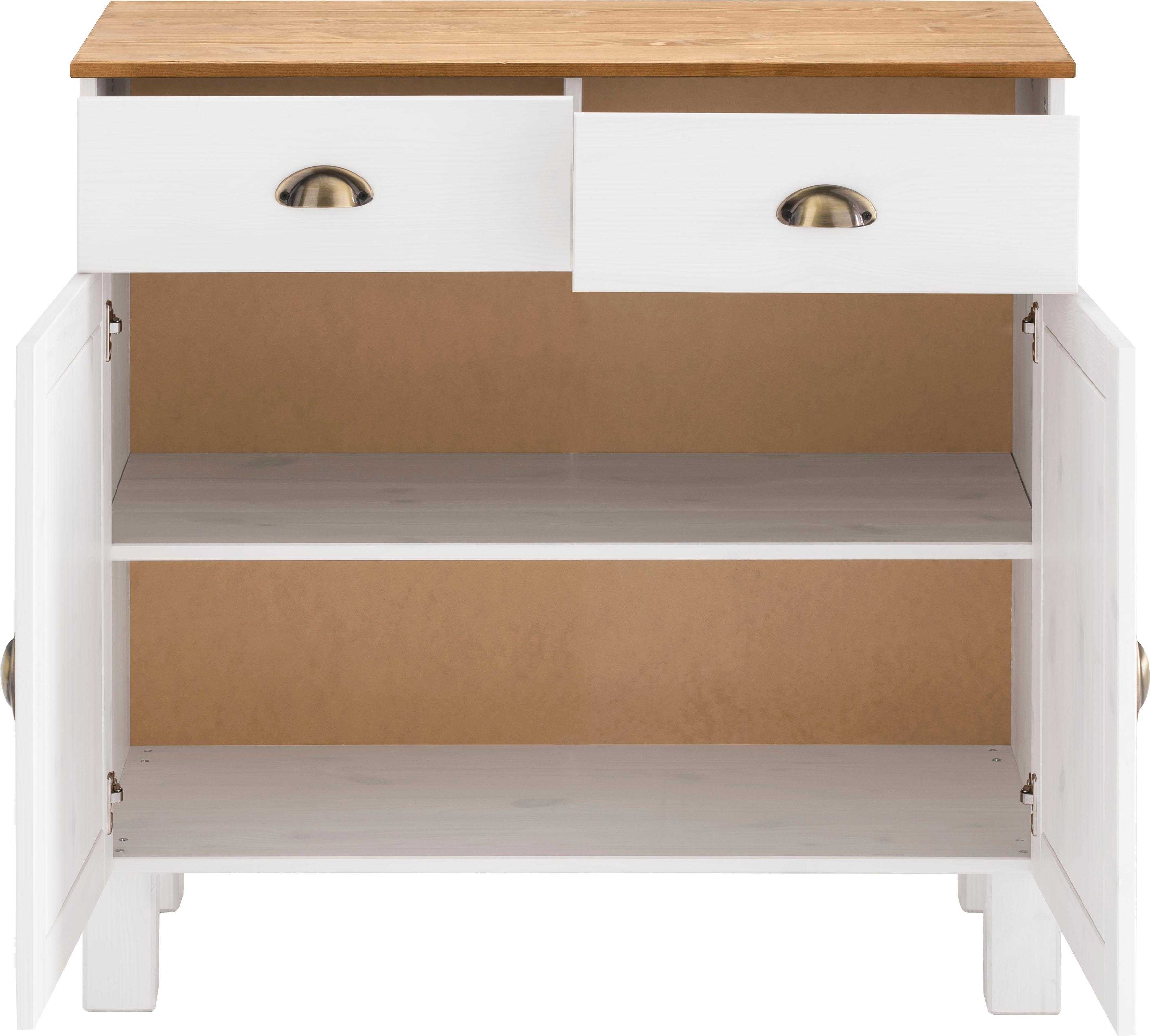Home affaire Onderkast Oslo 85 cm breed, 38 cm diep, als dressoir te gebruiken, 2 deuren, 2 laden