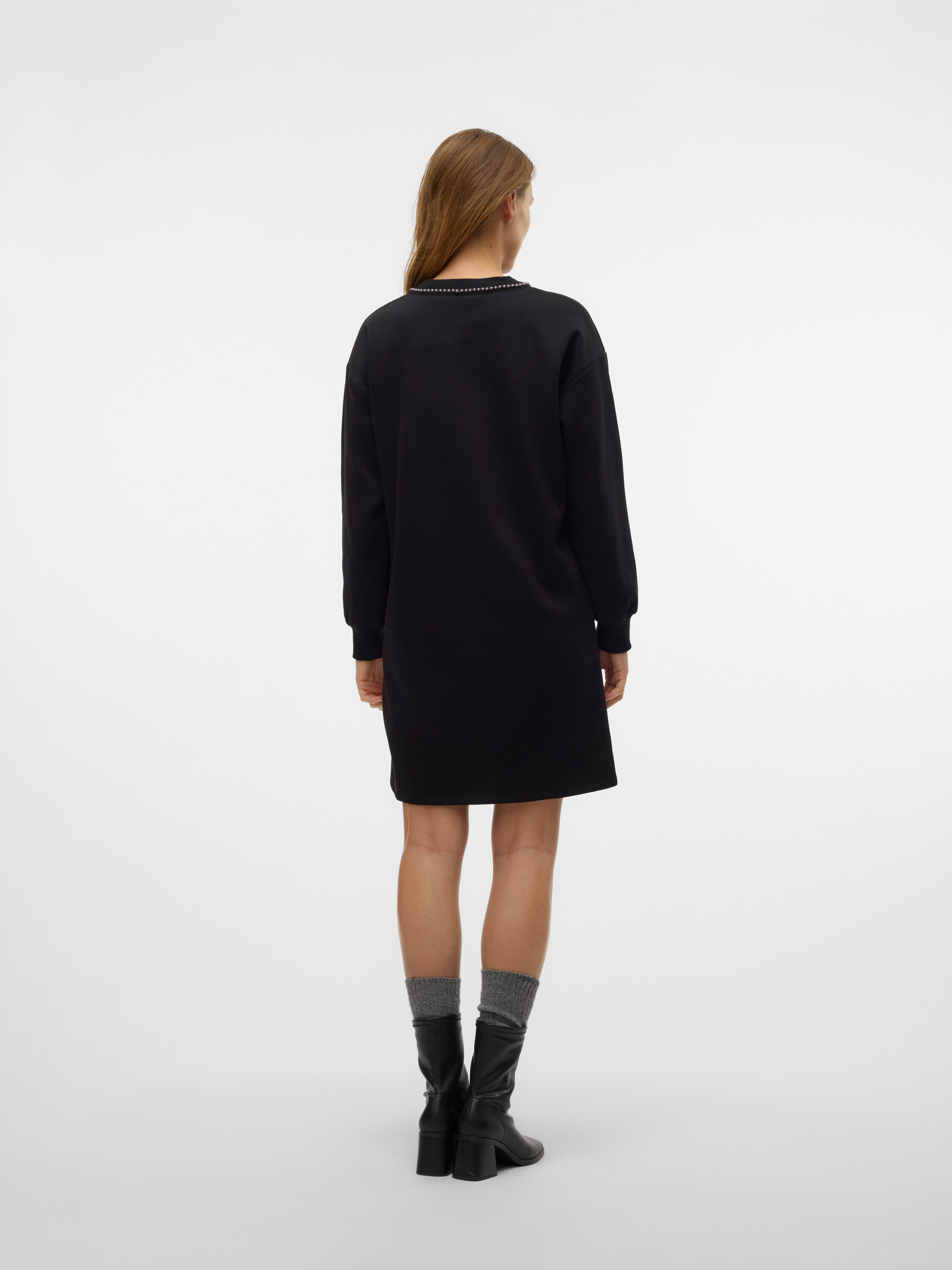 Vero Moda Sweatjurk VMDAISY SHORT SWEAT DRESS JRS BOO GA