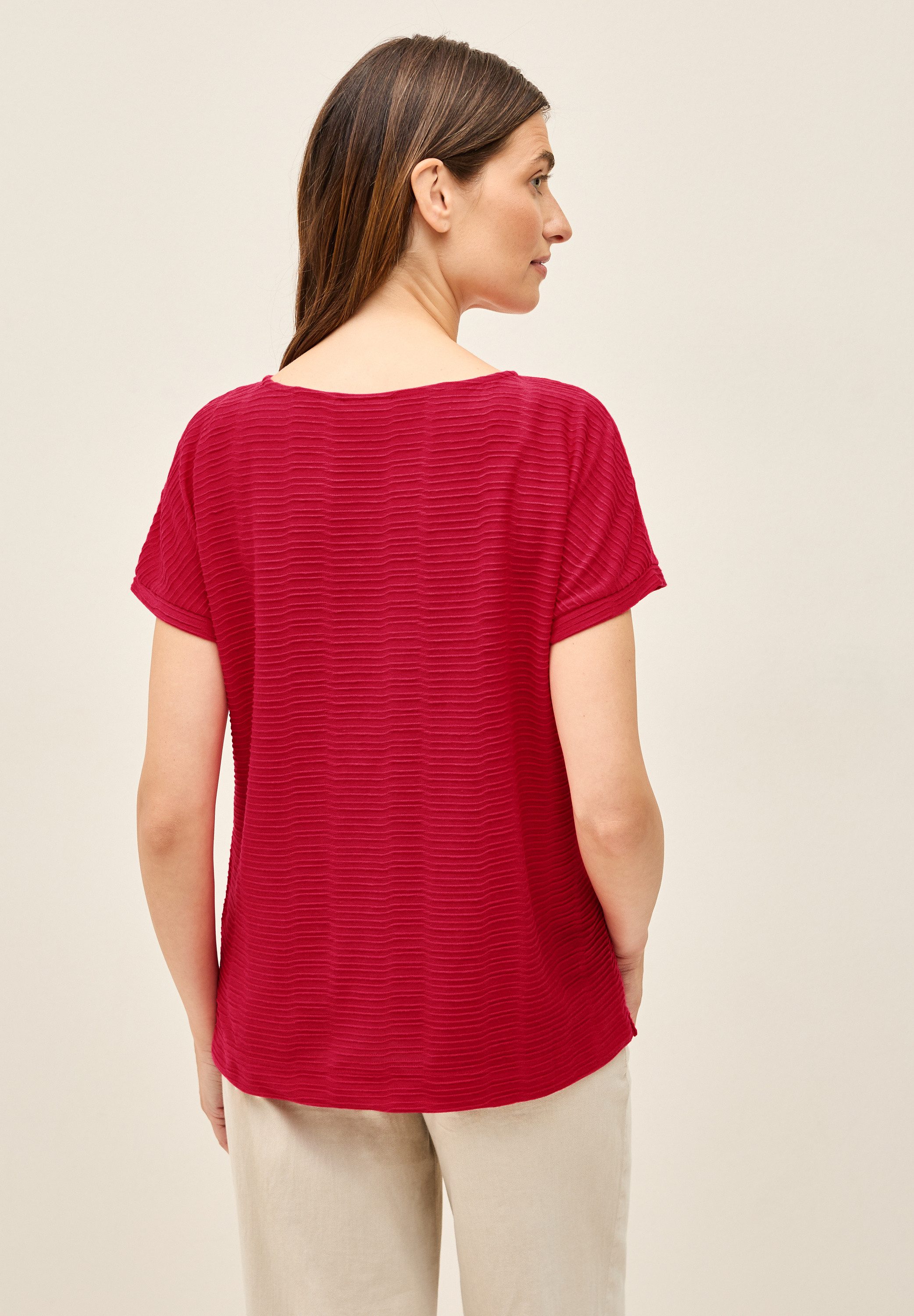 Cecil T-shirt met streepstructuur
