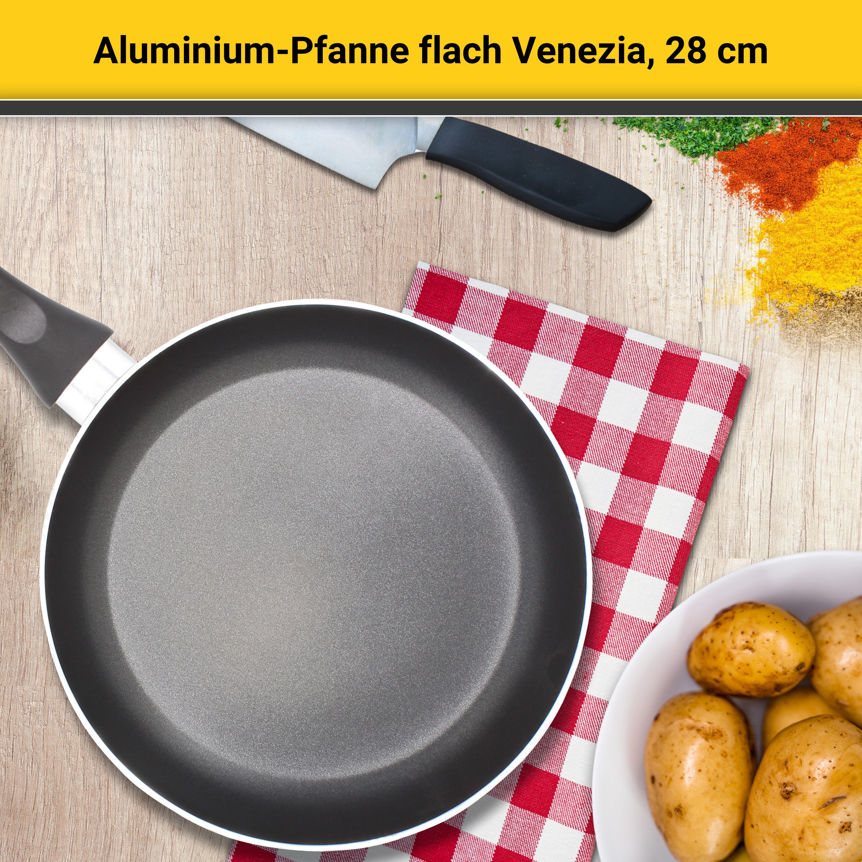 Krüger Koekenpan Aluminium pan plat Venezia voor inductiekookvelden geschikt (1-delig)