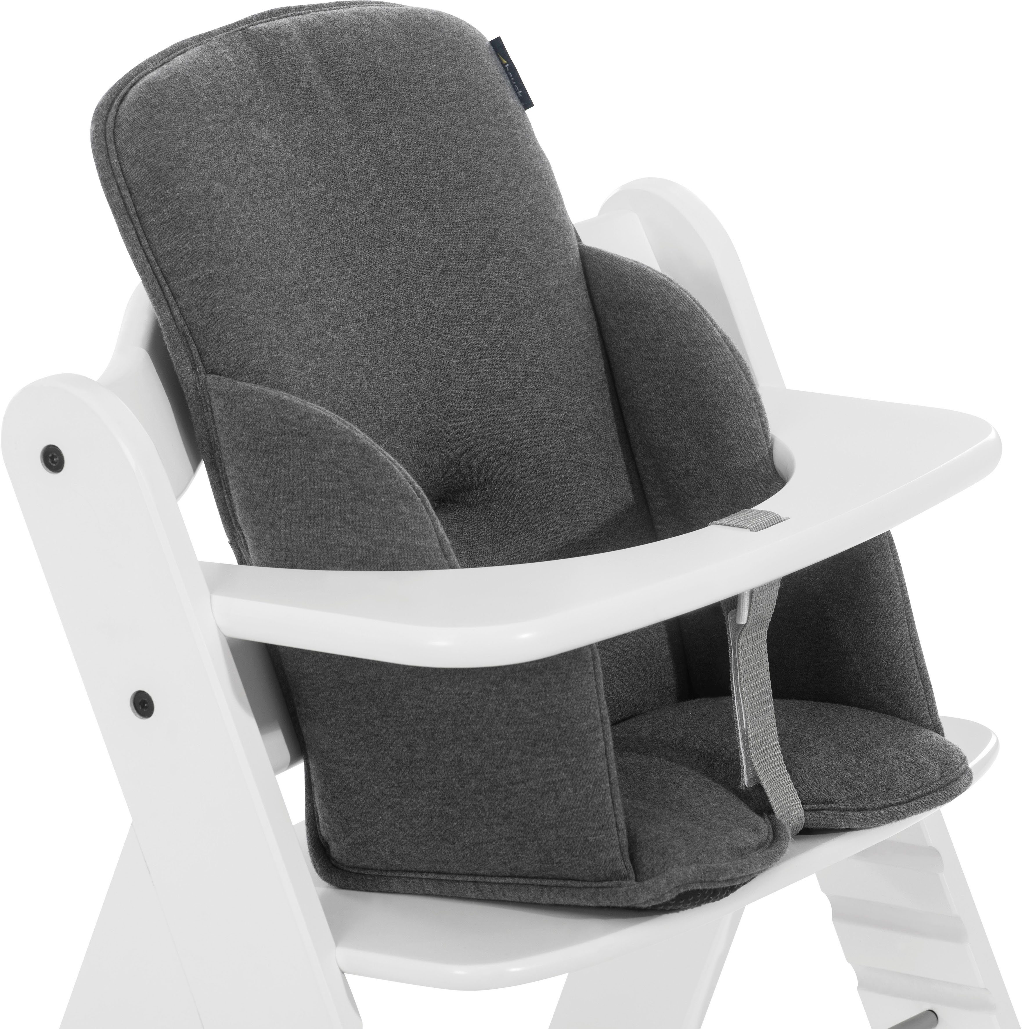 Hauck Stoelverkleiner Alpha Cosy Select, jersey charcoal voor alpha+ select houten kinderstoel