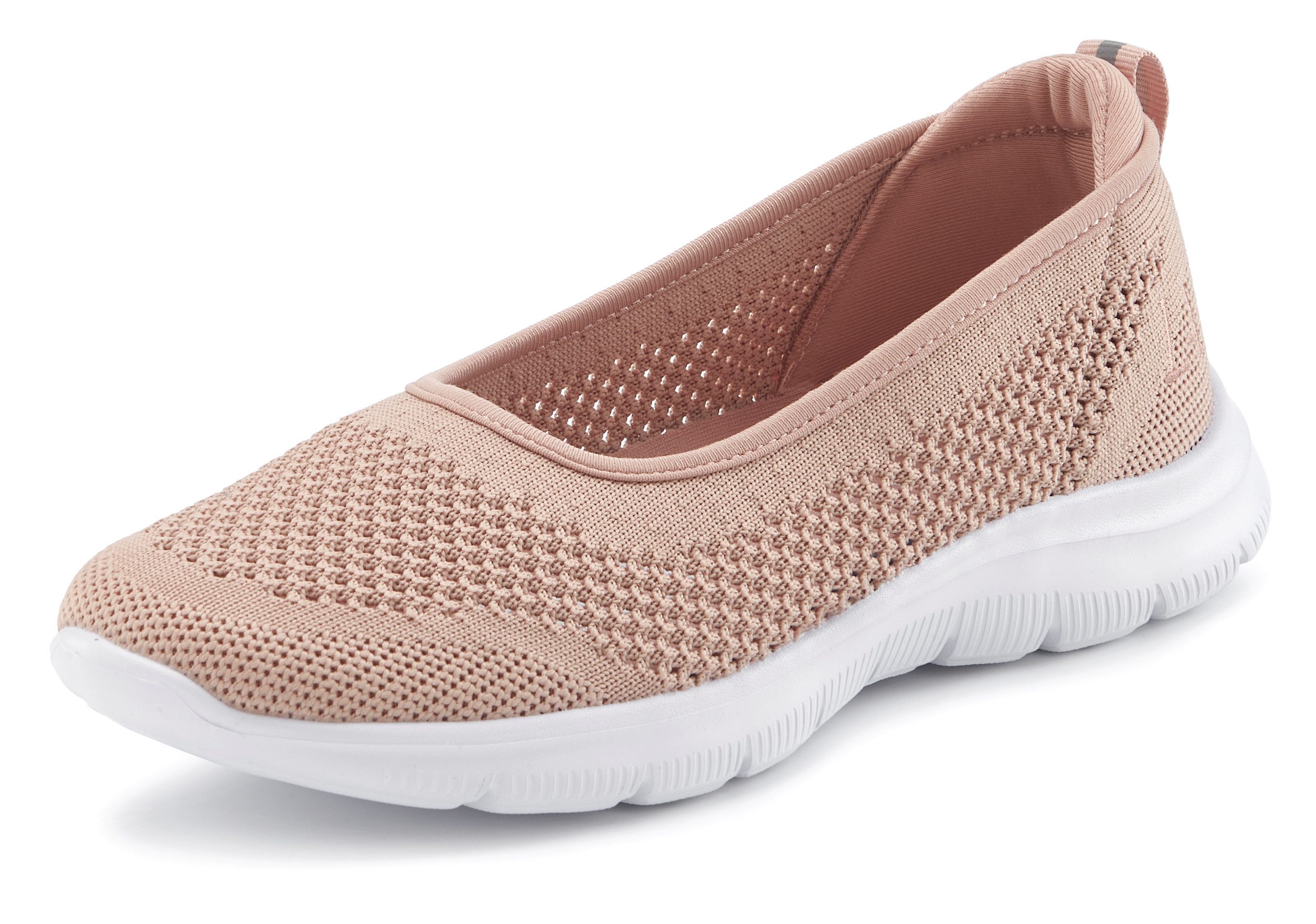 Lascana Sneaker-ballerina’s ultralichte slipper, slip-on sneaker, vrijetijdsschoen vegan