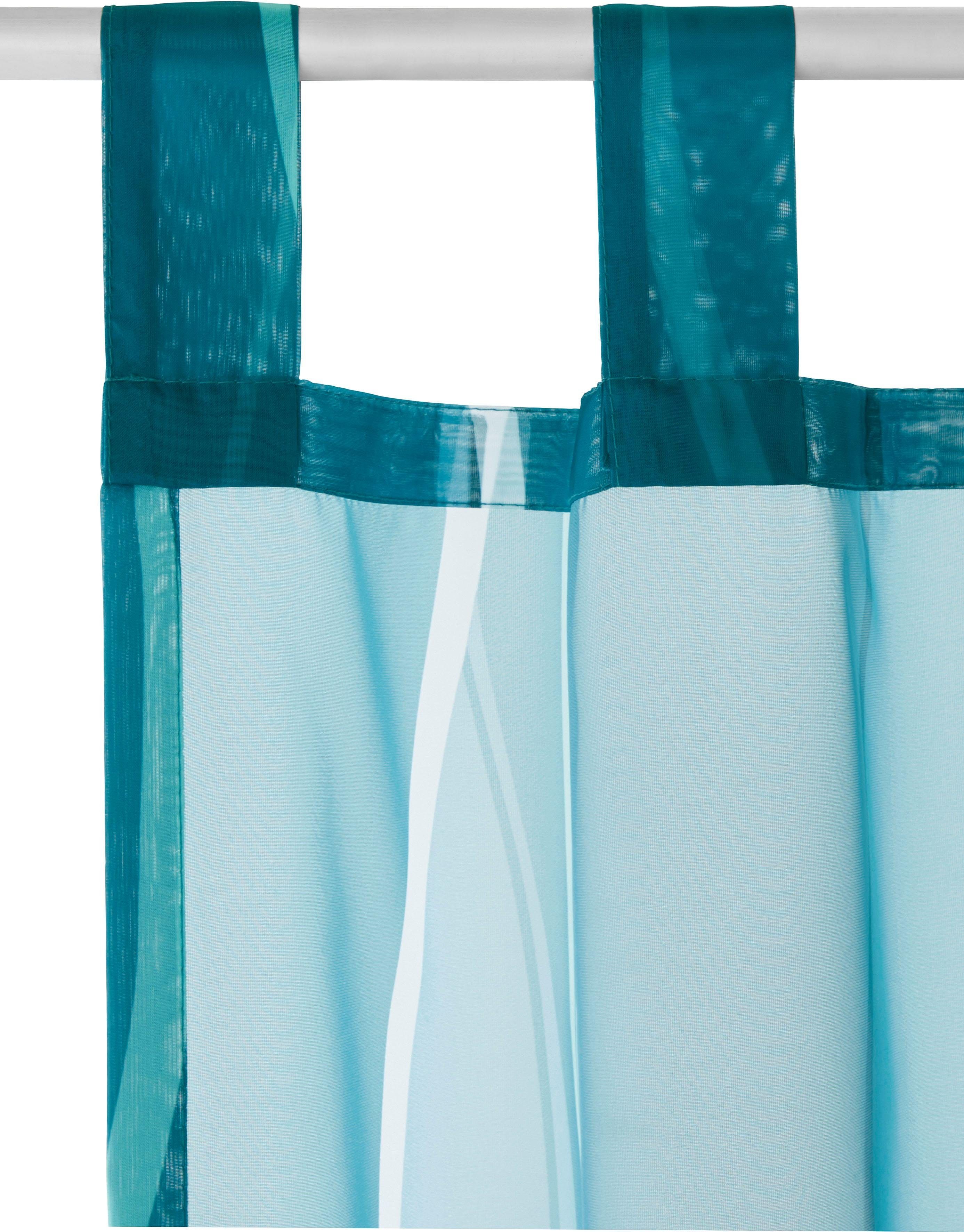 my home Gordijn Dimona set van 2, voile, polyester, golven (2 stuks)
