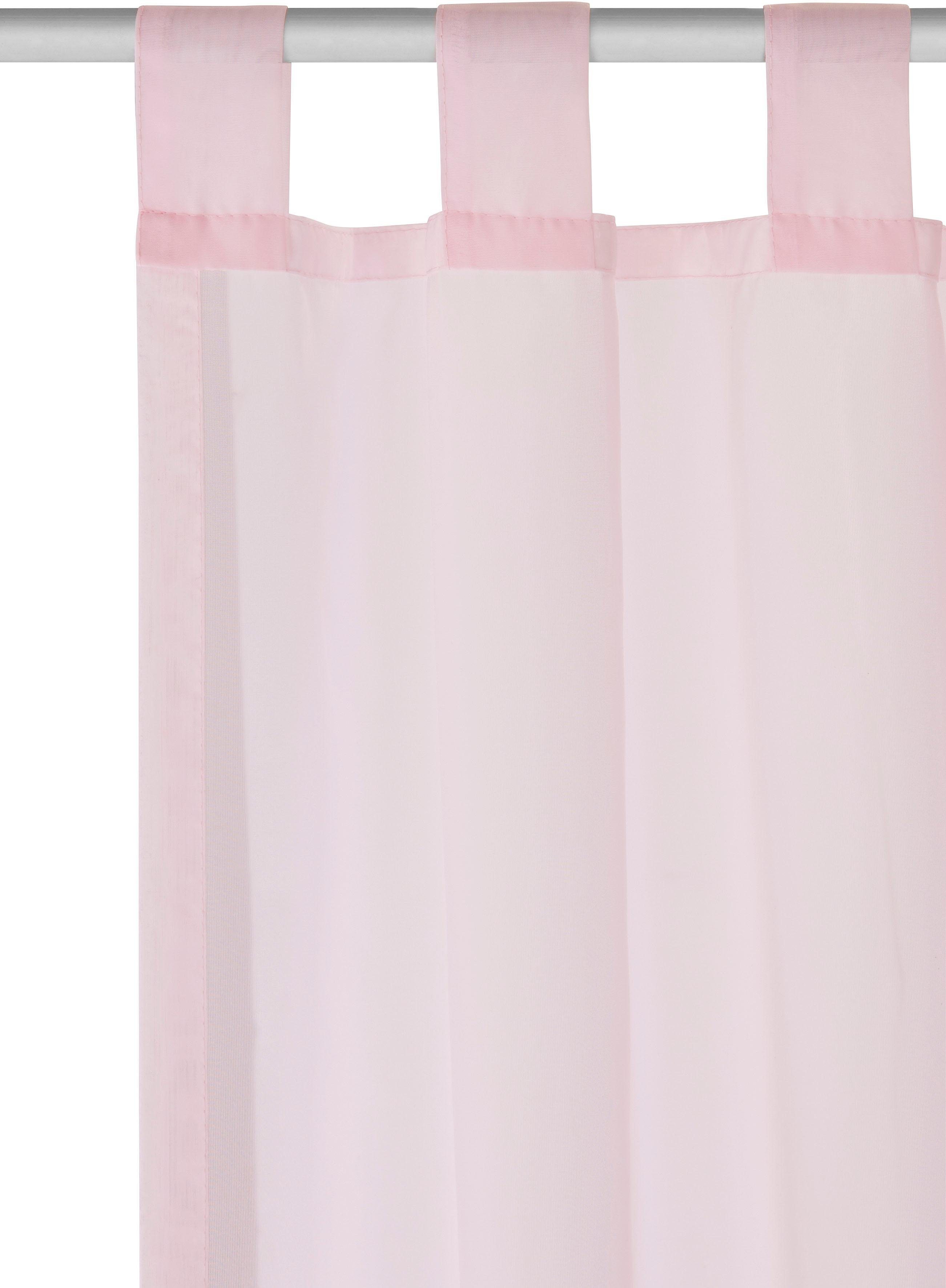 my home Gordijn XANA met ogen, franje of lussen Voile, bestseller, effen, 1 of 2 panels, onderhoudsvriendelijk, eenkleurig