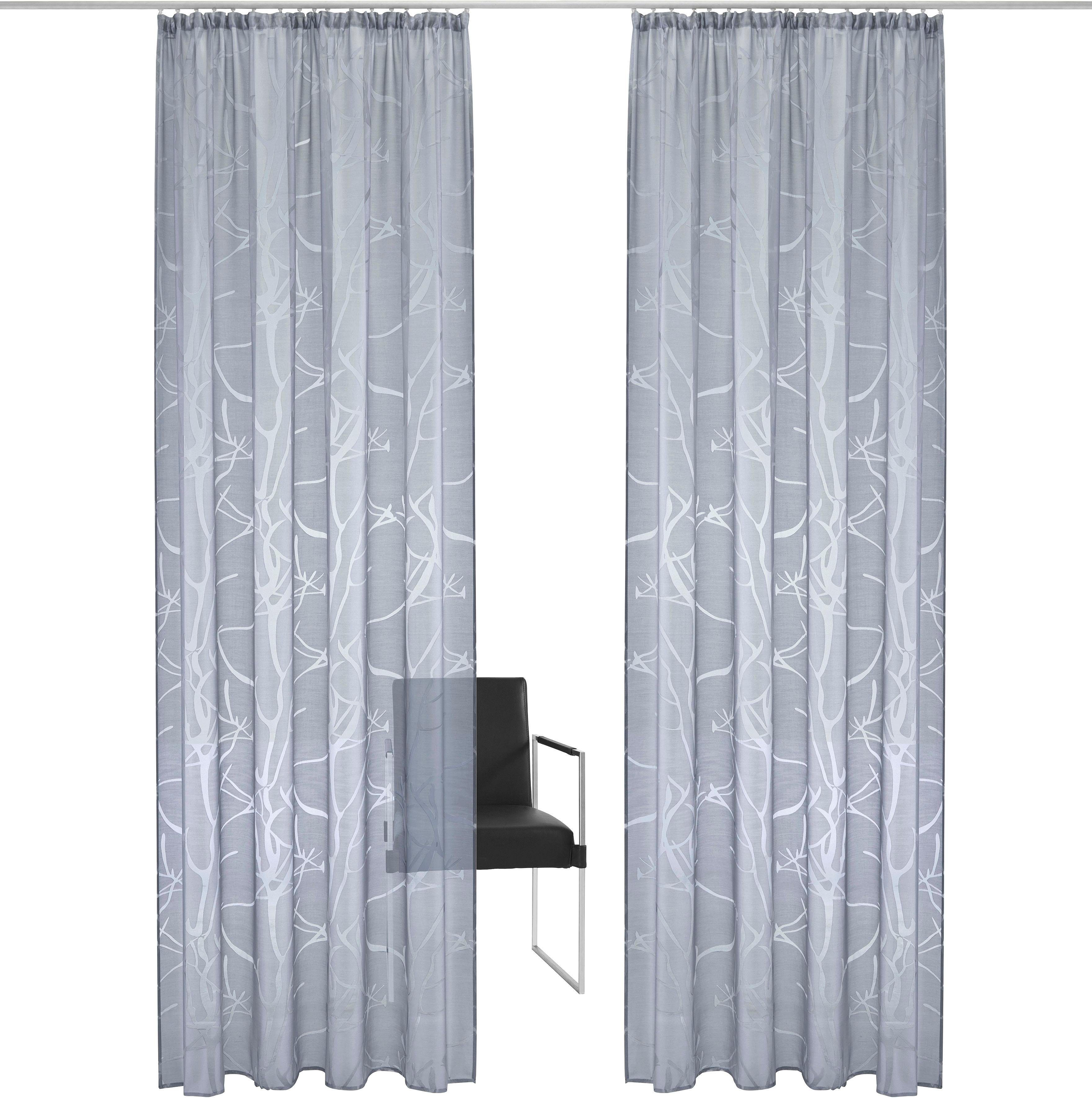 my home Gordijn ANNA Viscose, polyester, takkenmotief (1 stuk)