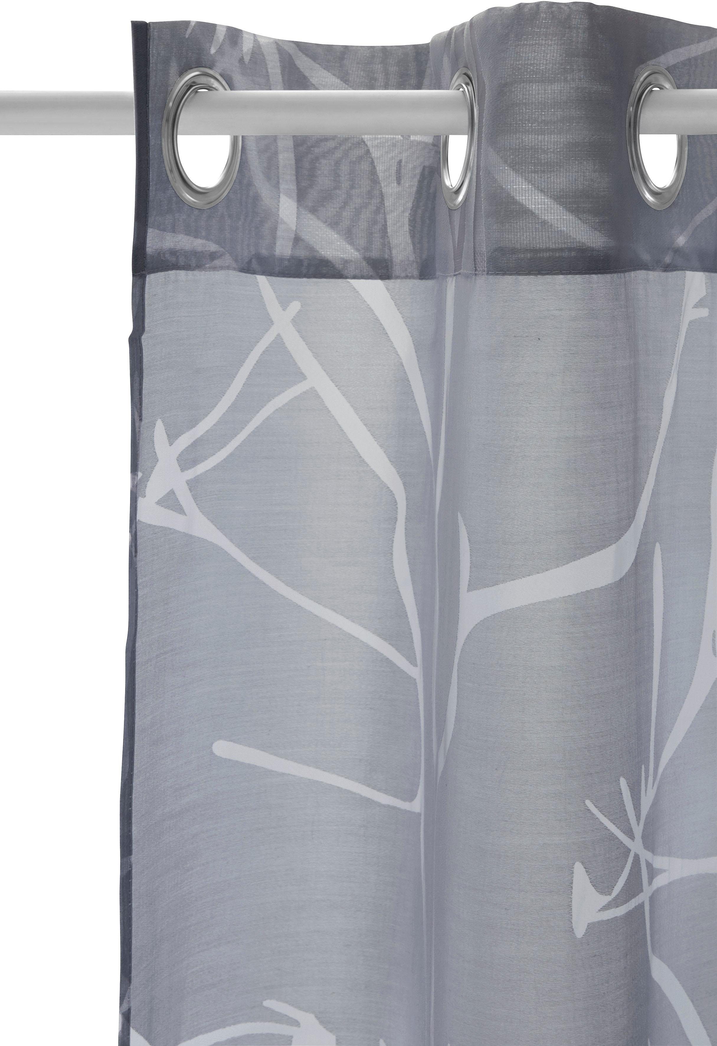 my home Gordijn ANNA Bestseller, takkenmotief, viscose, polyester (1 stuk)