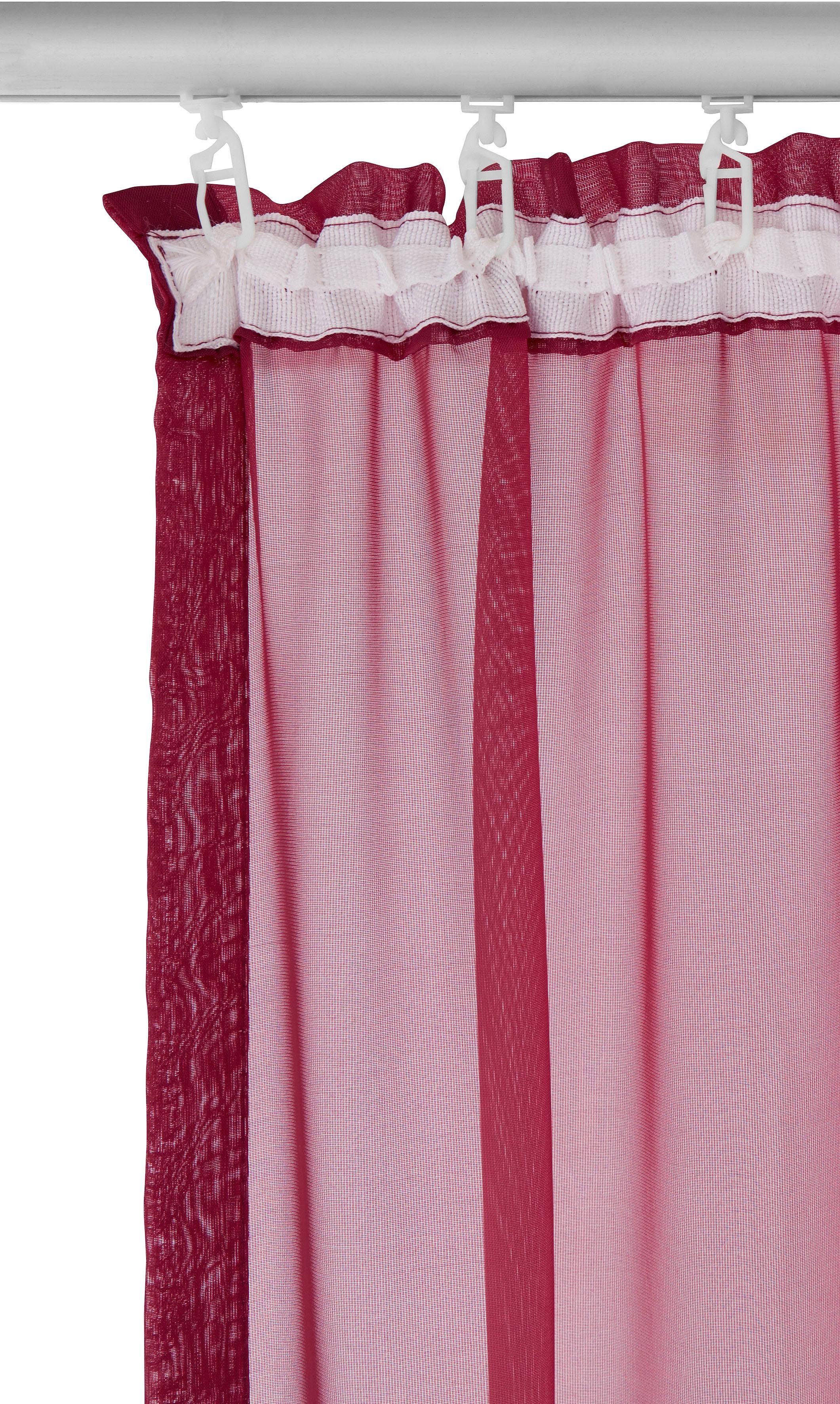 my home Gordijn XANA met ogen, franje of lussen Voile, bestseller, effen, 1 of 2 panels, onderhoudsvriendelijk, eenkleurig