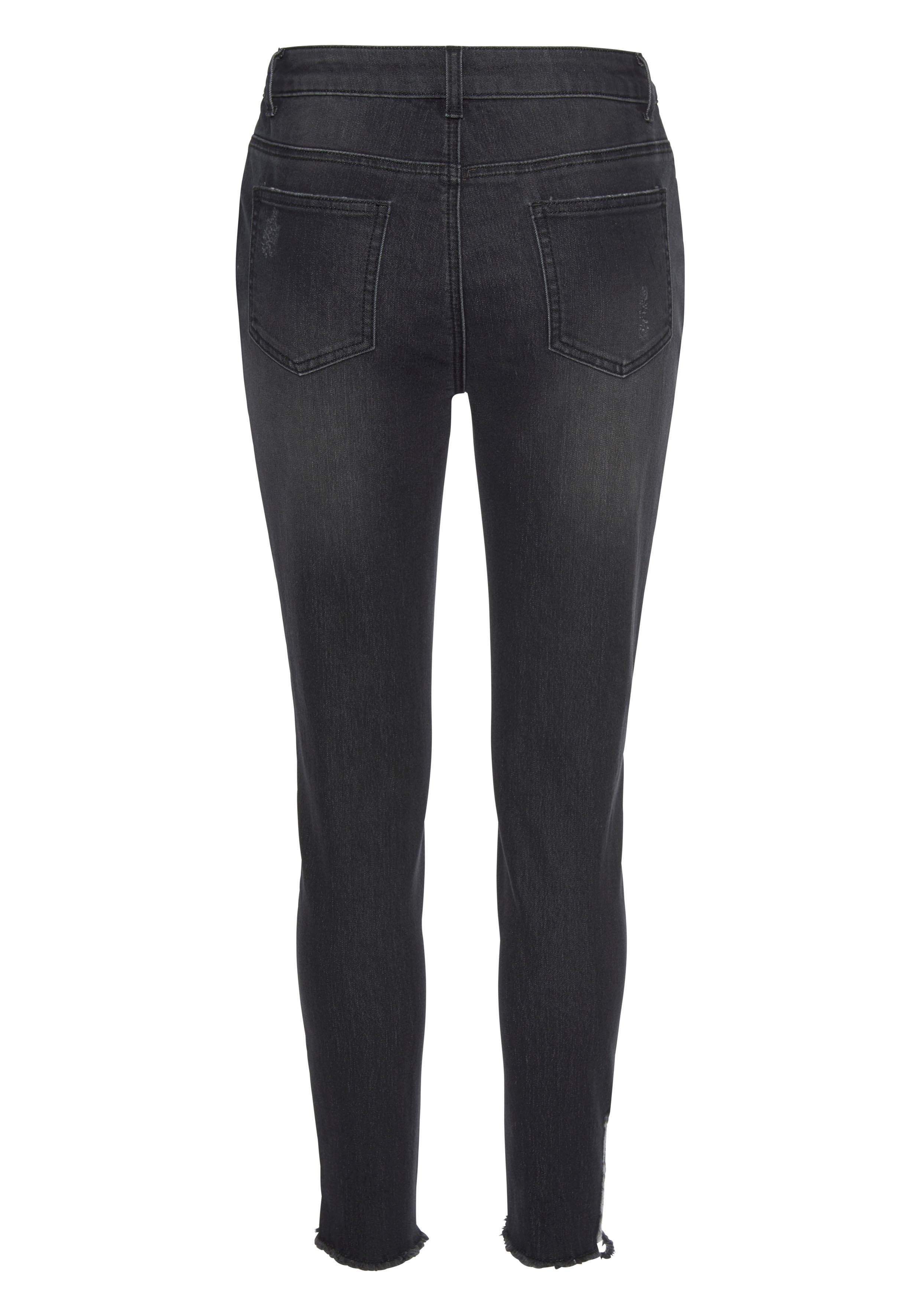 Aniston CASUAL Skinny fit jeans met vernietigde werking