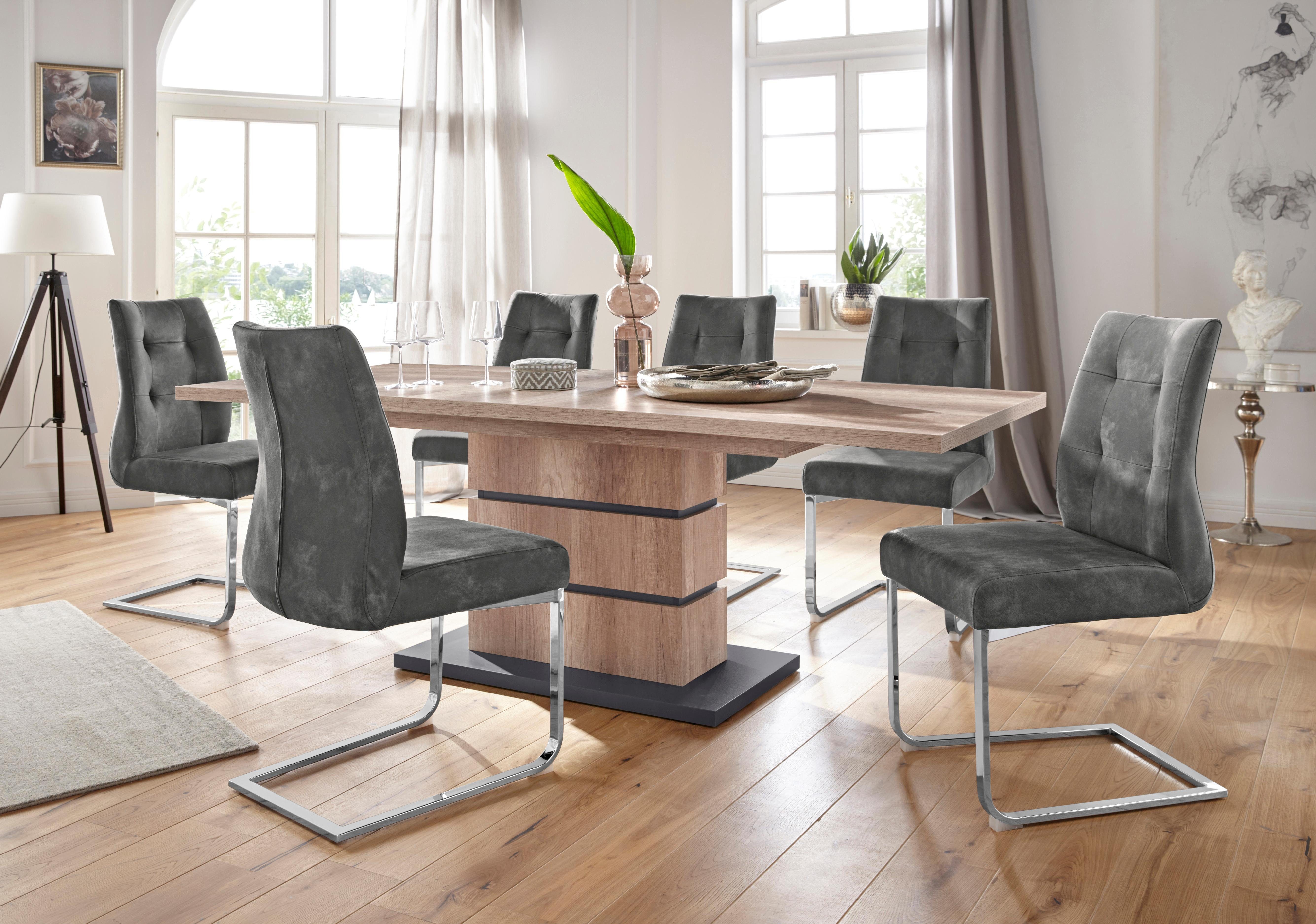 Homexperts Eethoek Bonnie Breedte 140 cm met lade en 4 stoelen