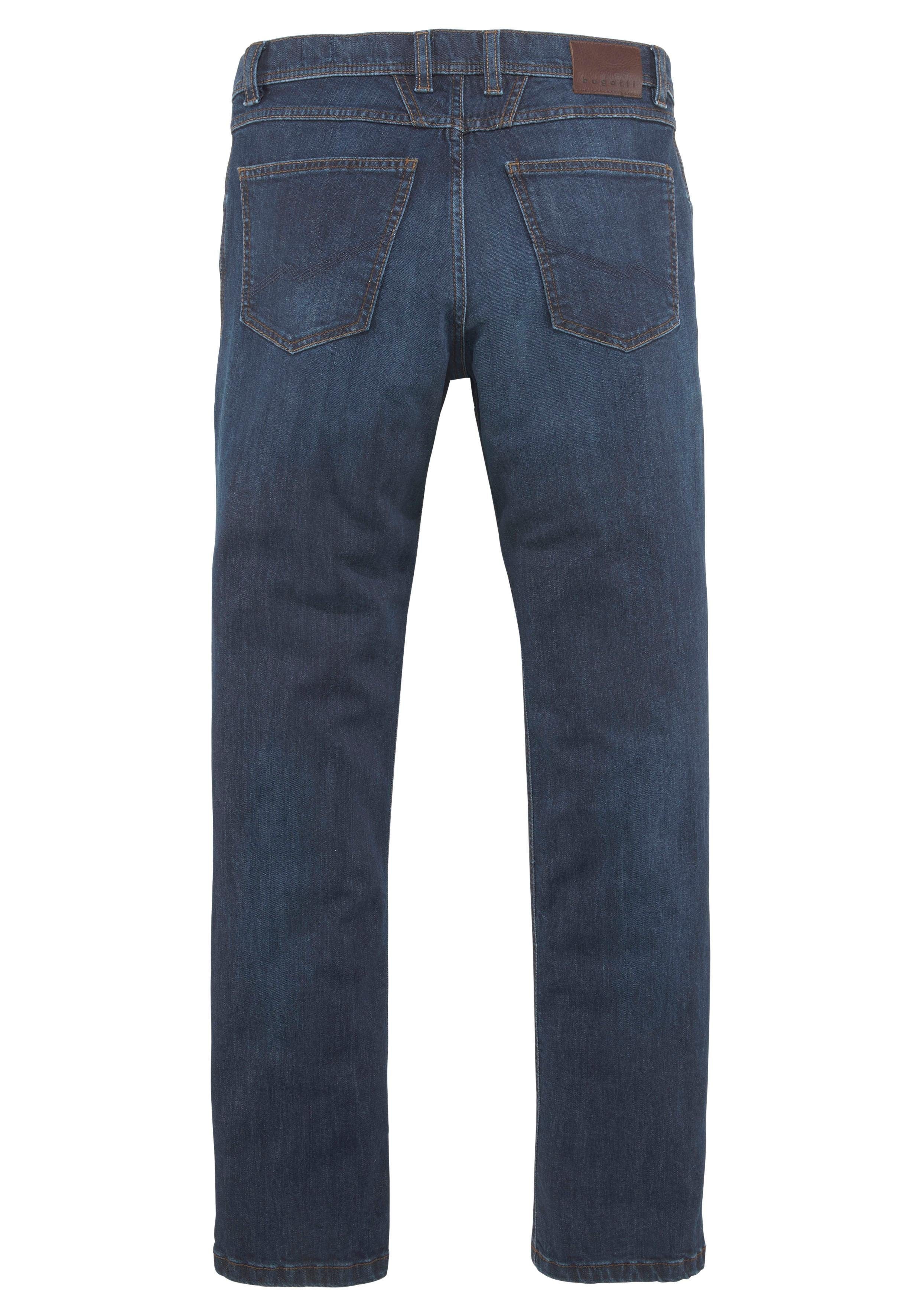 Bugatti 5-pocket jeans Band met riemlussen en zip-fly
