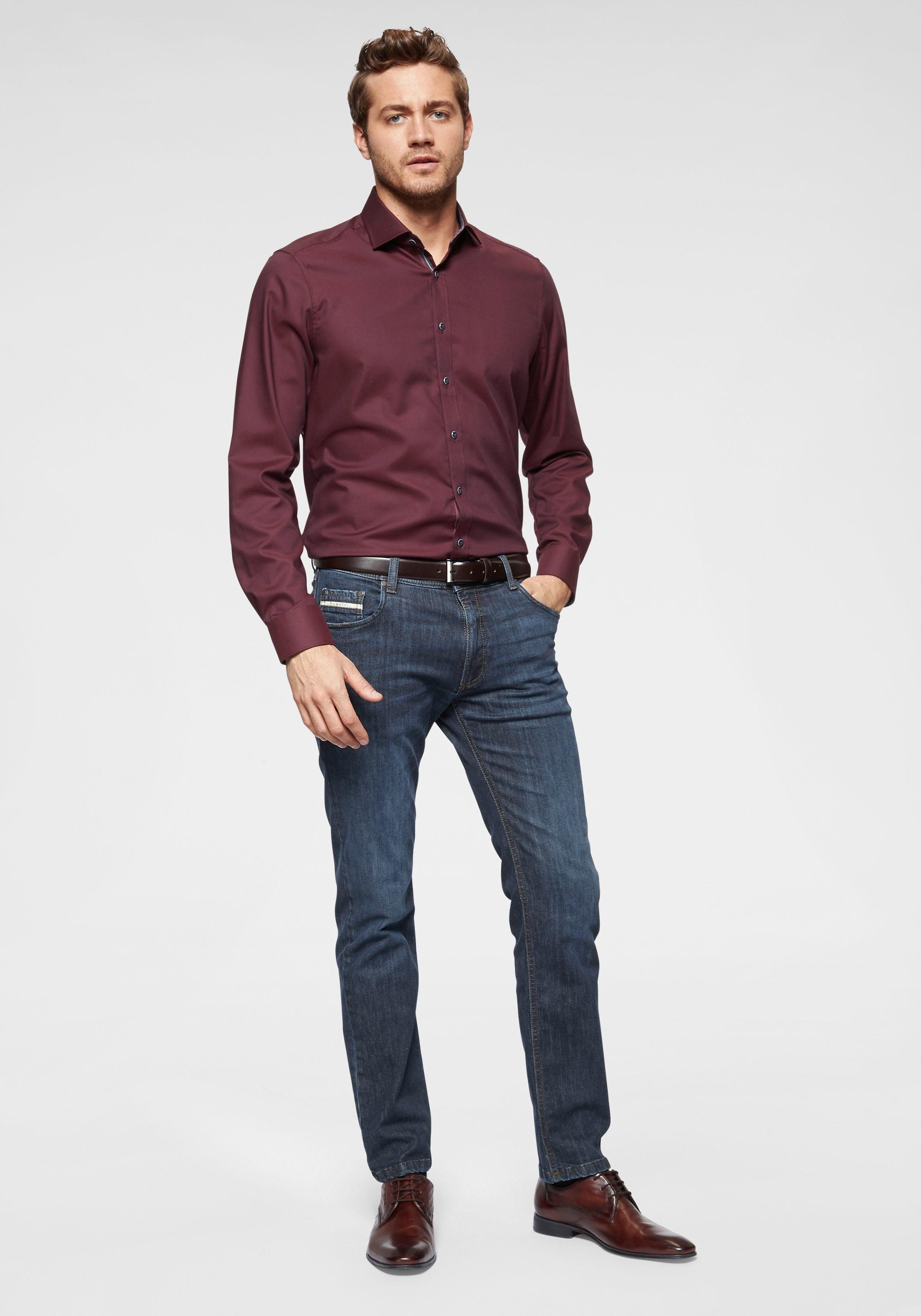 Bugatti 5-pocket jeans Band met riemlussen en zip-fly