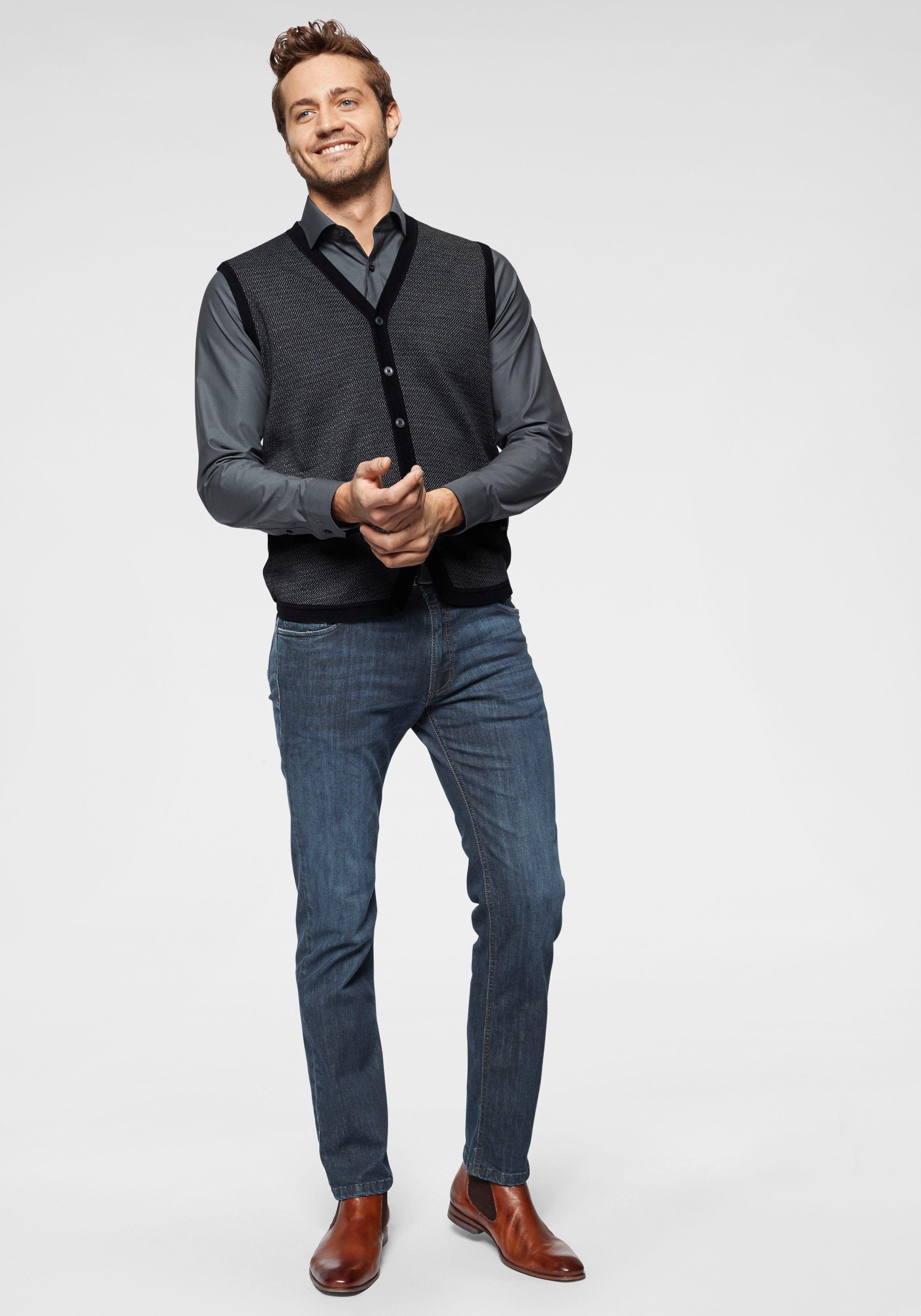 Bugatti 5-pocket jeans Band met riemlussen en zip-fly