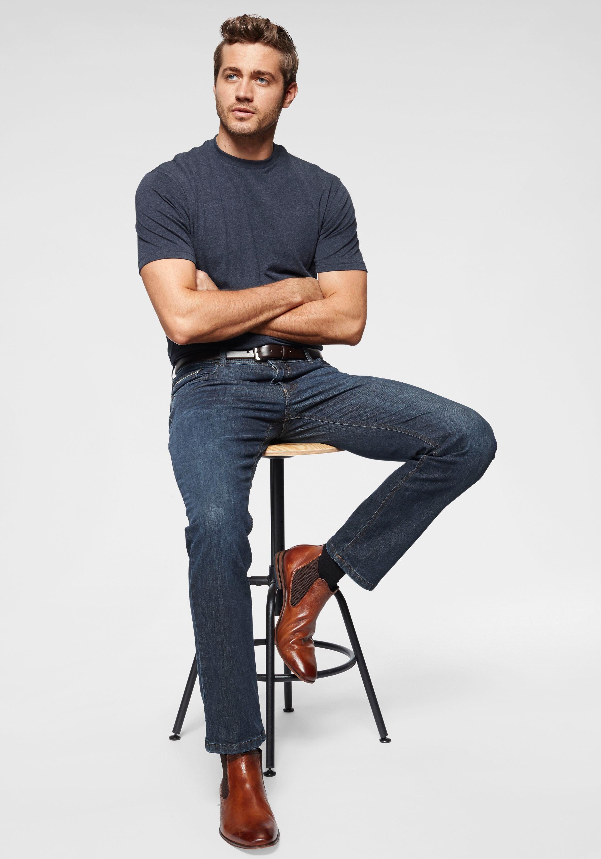 Bugatti 5-pocket jeans Band met riemlussen en zip-fly