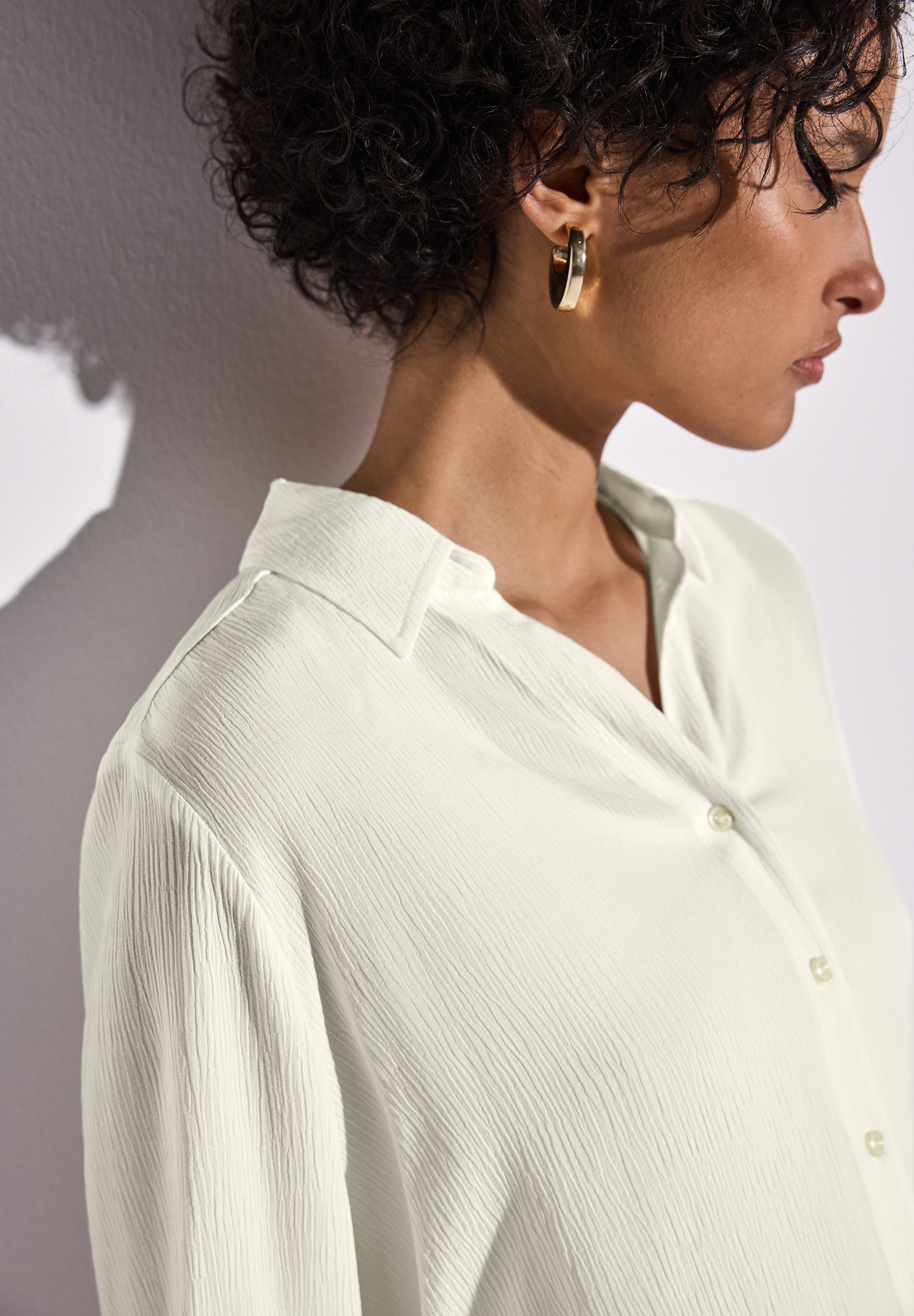 STREET ONE Gekreukte blouse met 3/4-mouwen