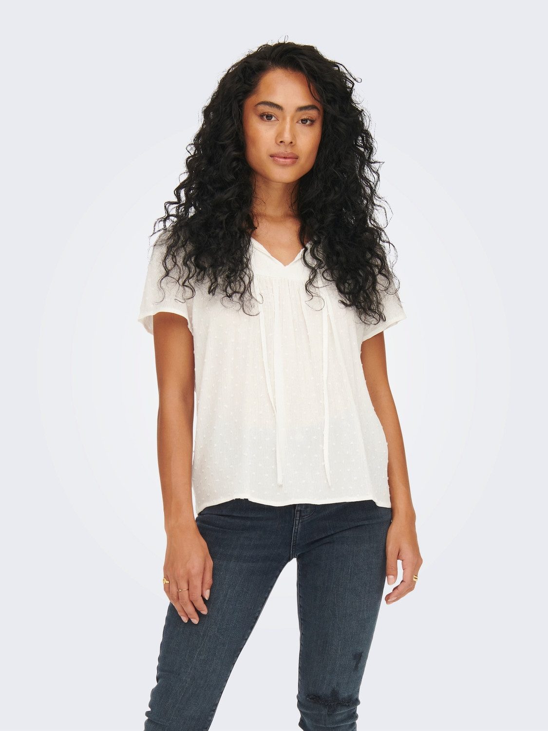 JDY Blouse met korte mouwen JDYLIMA LIFE S/S TOP WVN NOOS