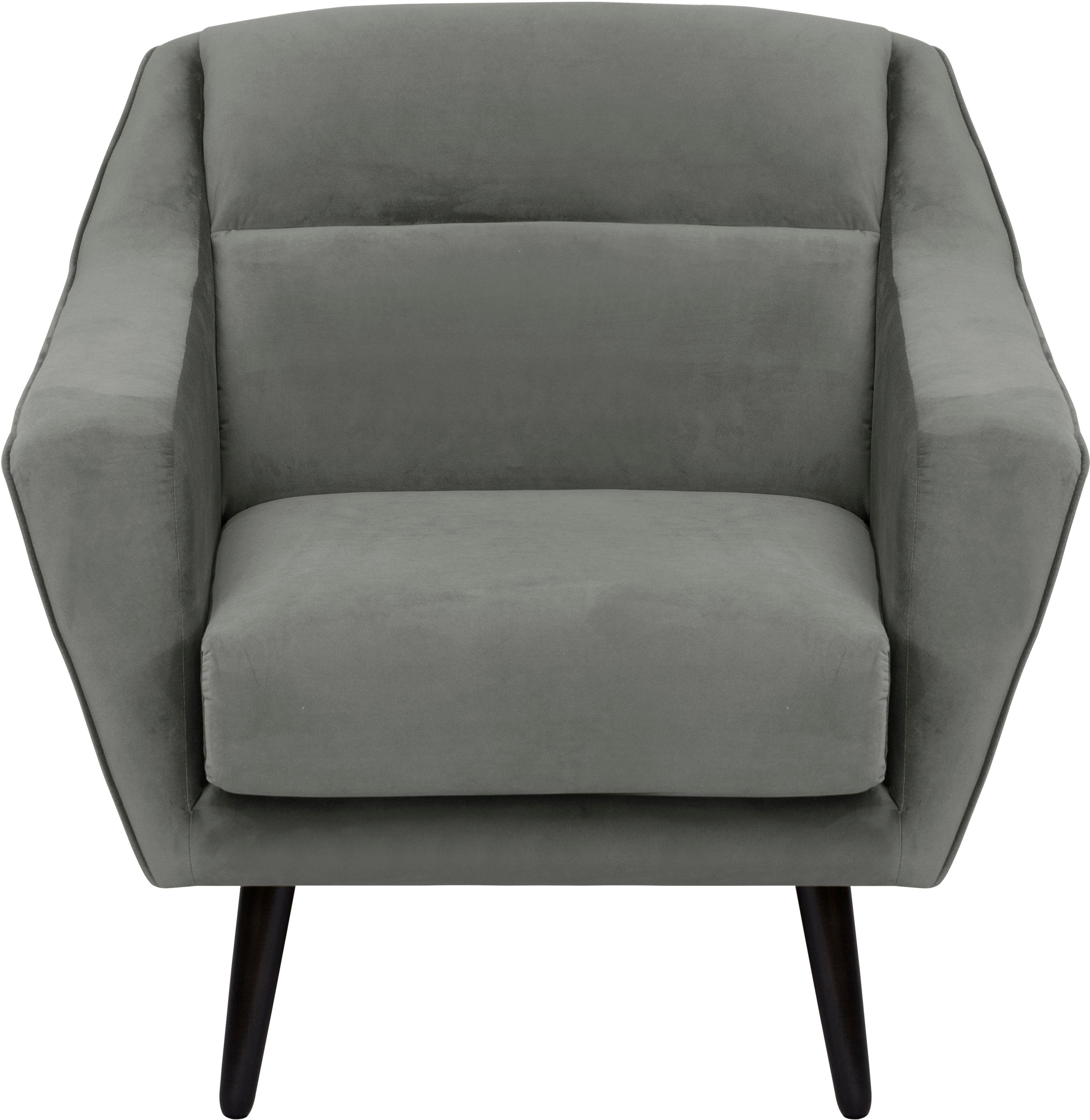 andas Fauteuil Bille met naad in het rugkussen en eikenhouten poten, design by morten georgsen
