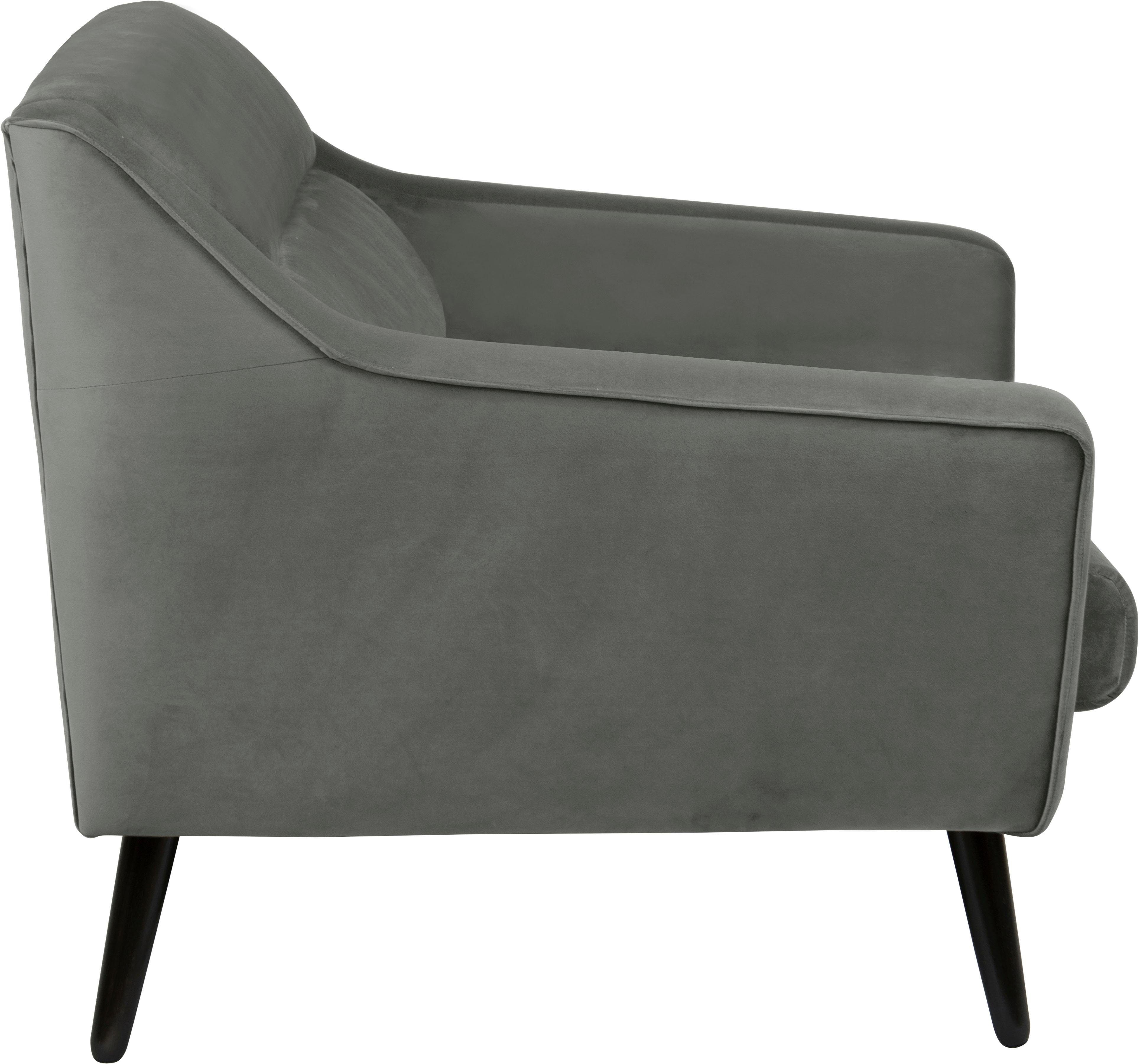 andas Fauteuil Bille met naad in het rugkussen en eikenhouten poten, design by morten georgsen