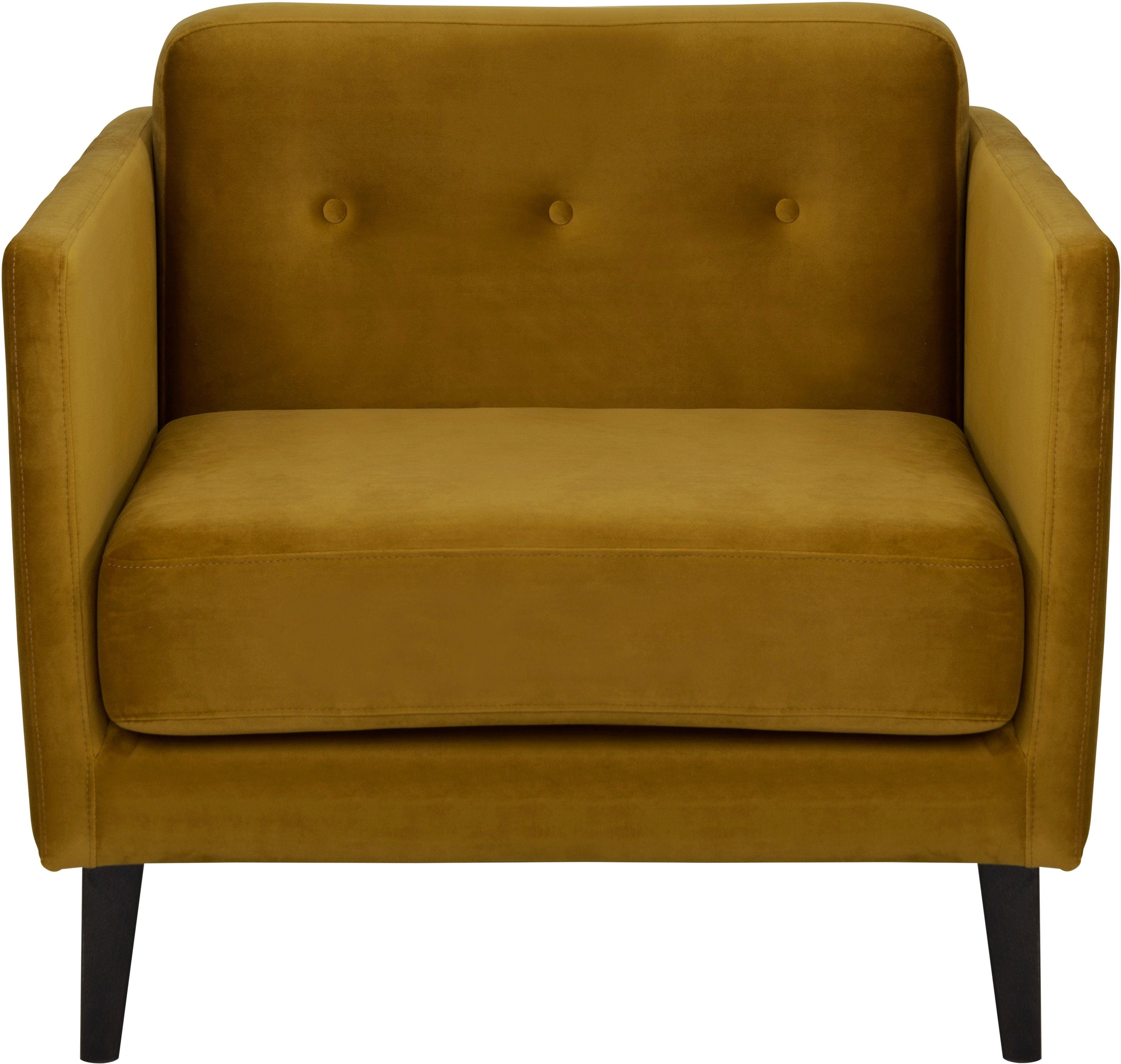 andas Fauteuil Raadal in scandinavische look, met capitonnage, design by morten georgsen