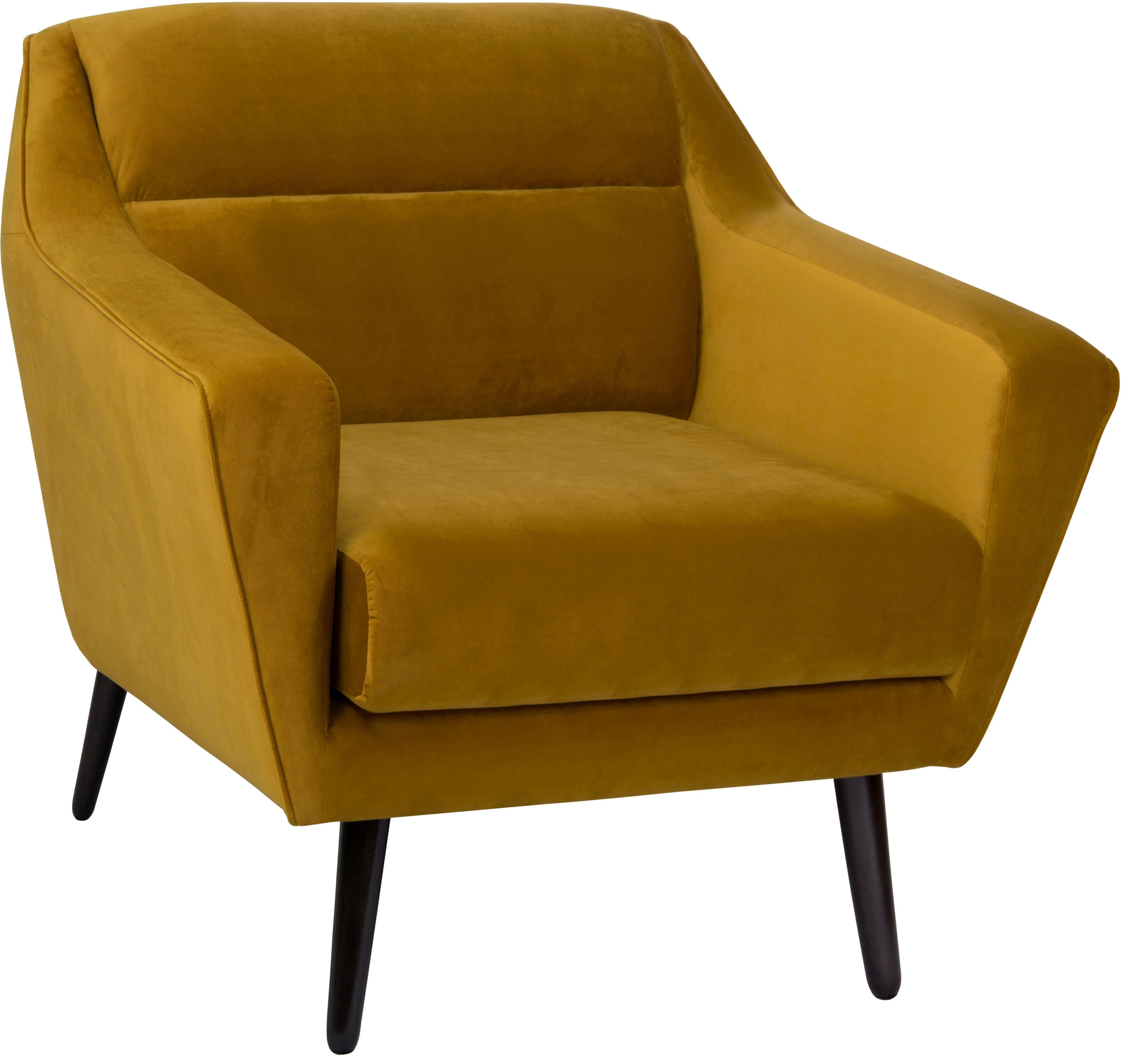 andas Fauteuil Bille met naad in het rugkussen en eikenhouten poten, design by morten georgsen