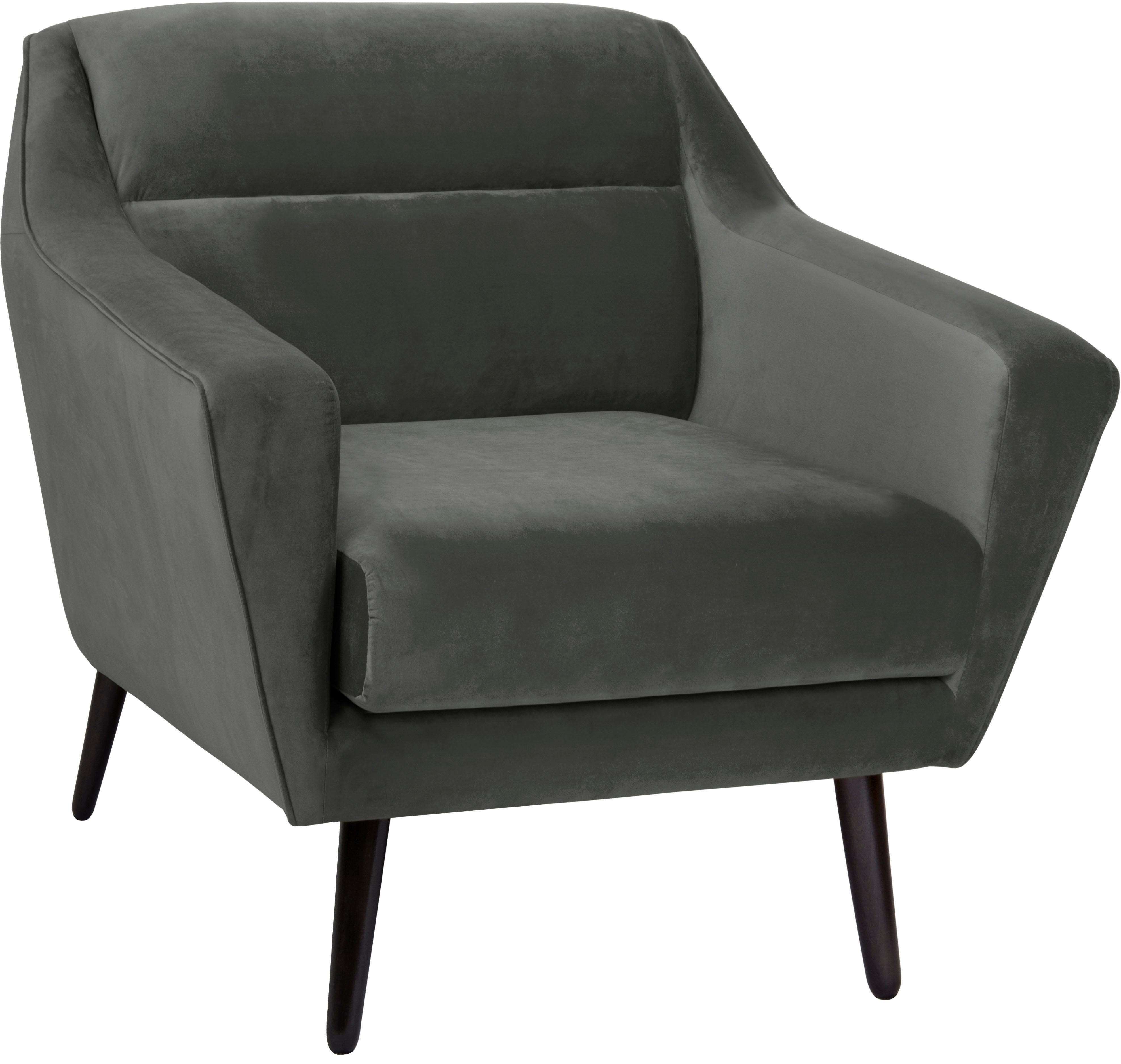 andas Fauteuil Bille met naad in het rugkussen en eikenhouten poten, design by morten georgsen