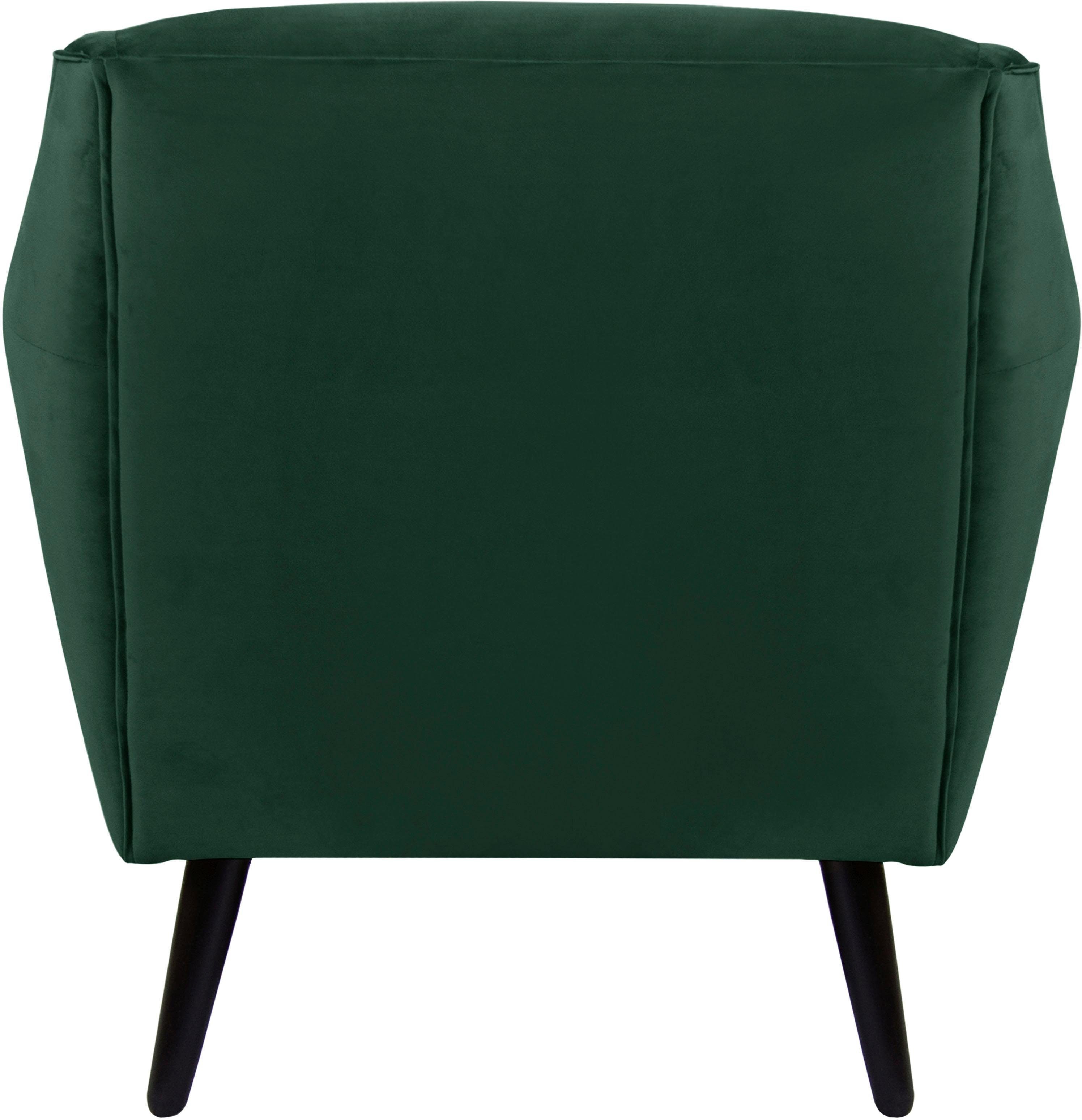 andas Fauteuil Bille met naad in het rugkussen en eikenhouten poten, design by morten georgsen