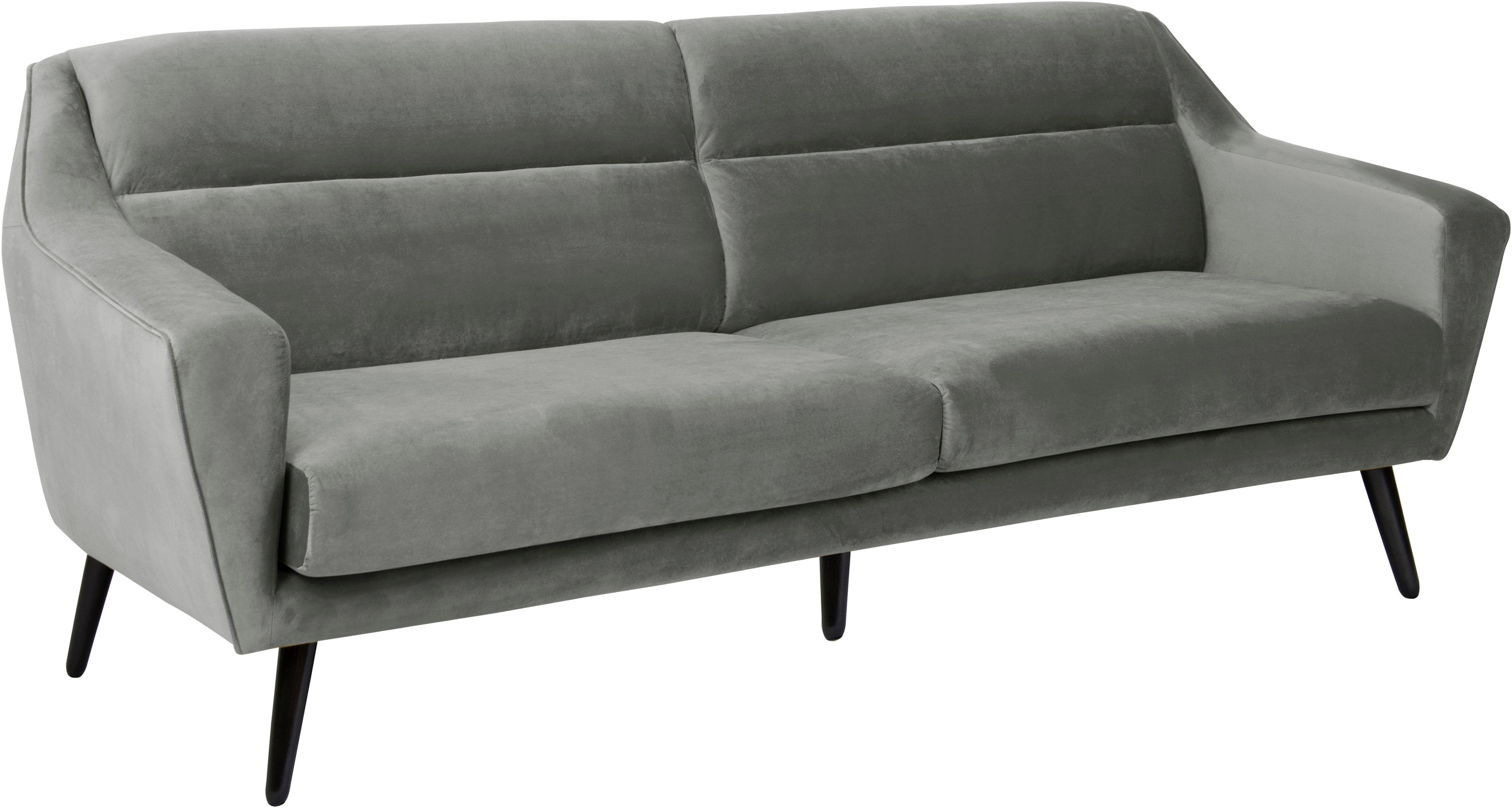 andas 3-zitsbank Bille met naad in het rugkussen en eikenhouten poten, design by morten georgsen