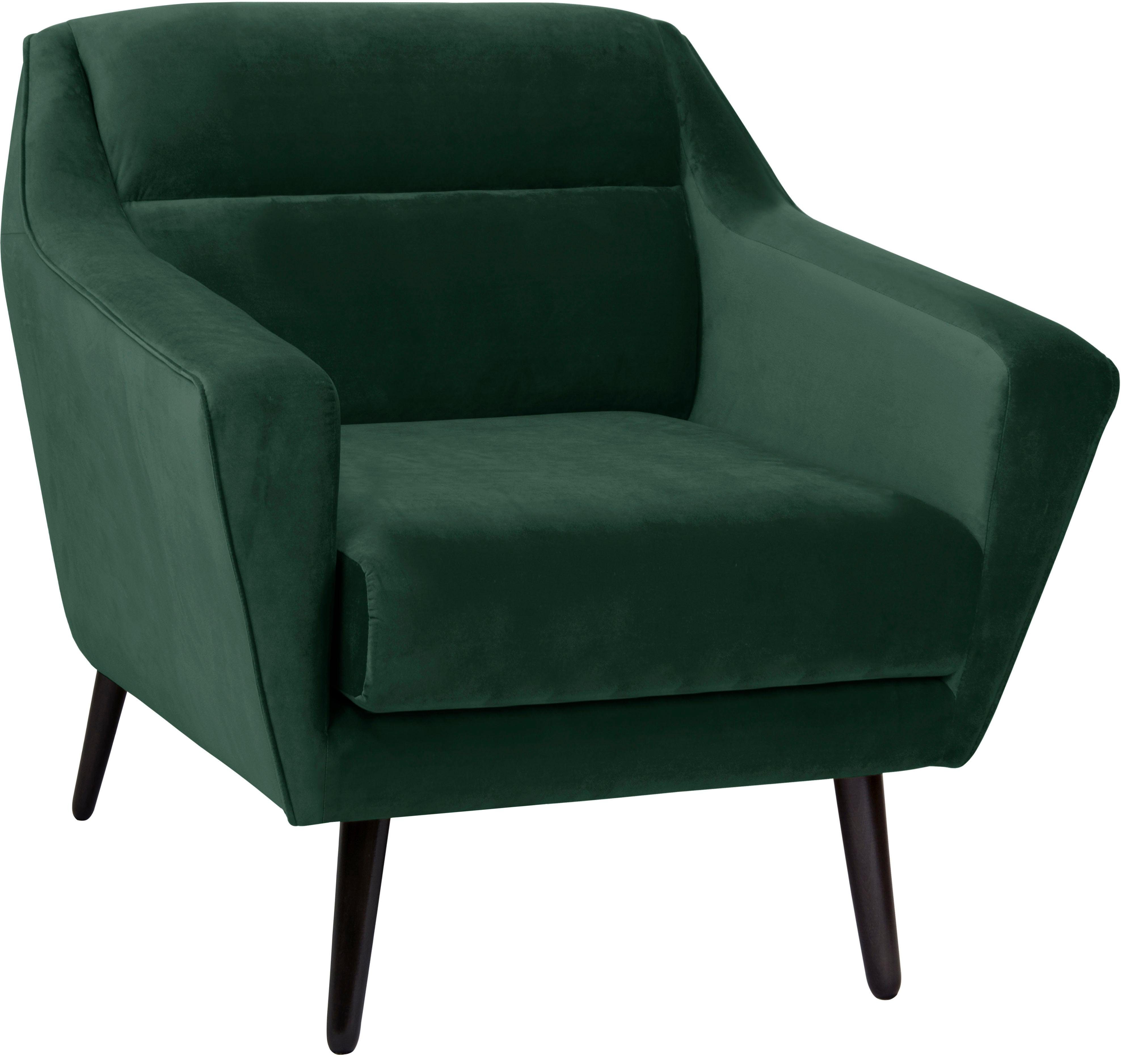 andas Fauteuil Bille met naad in het rugkussen en eikenhouten poten, design by morten georgsen