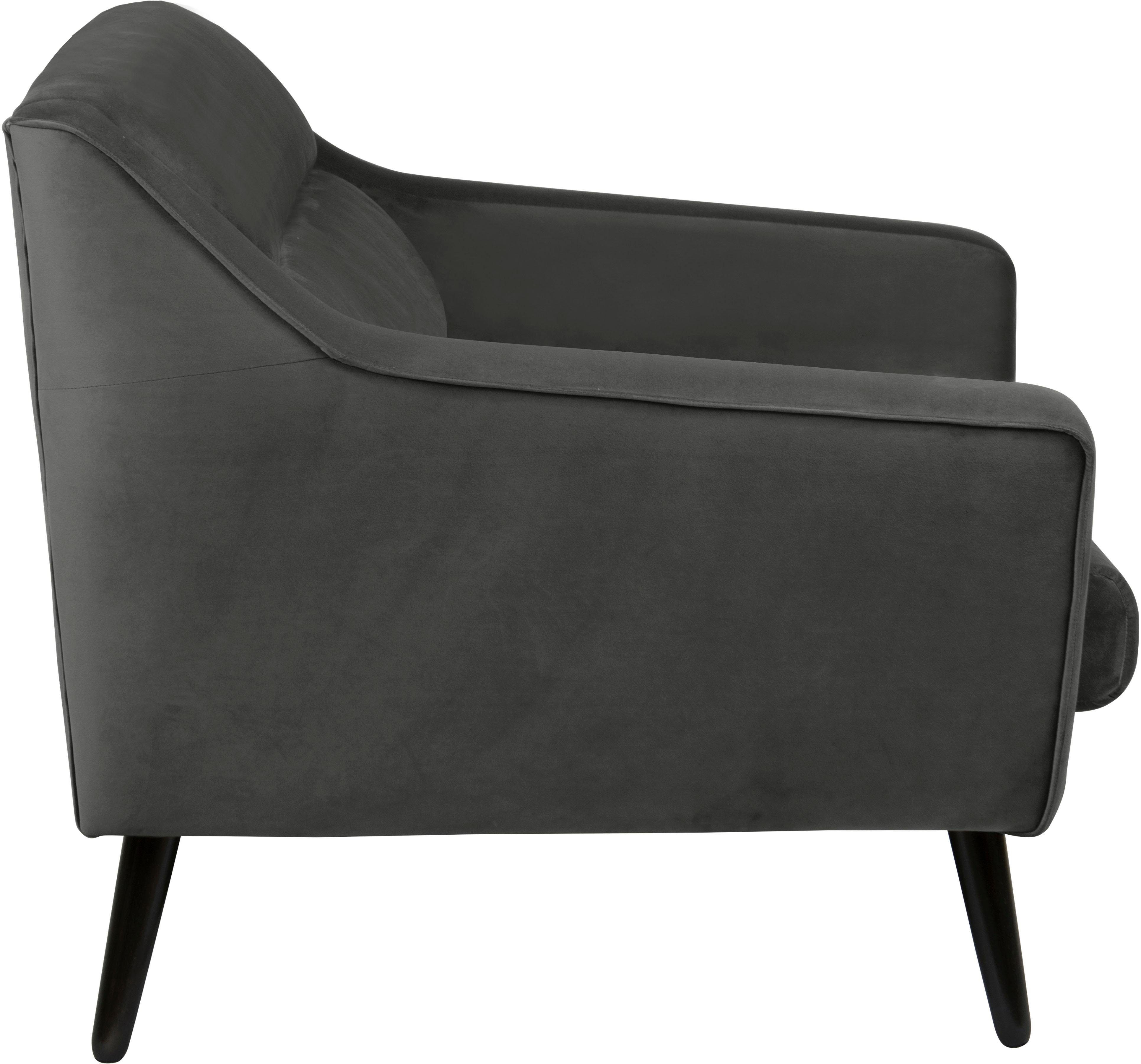 andas Fauteuil Bille met naad in het rugkussen en eikenhouten poten, design by morten georgsen