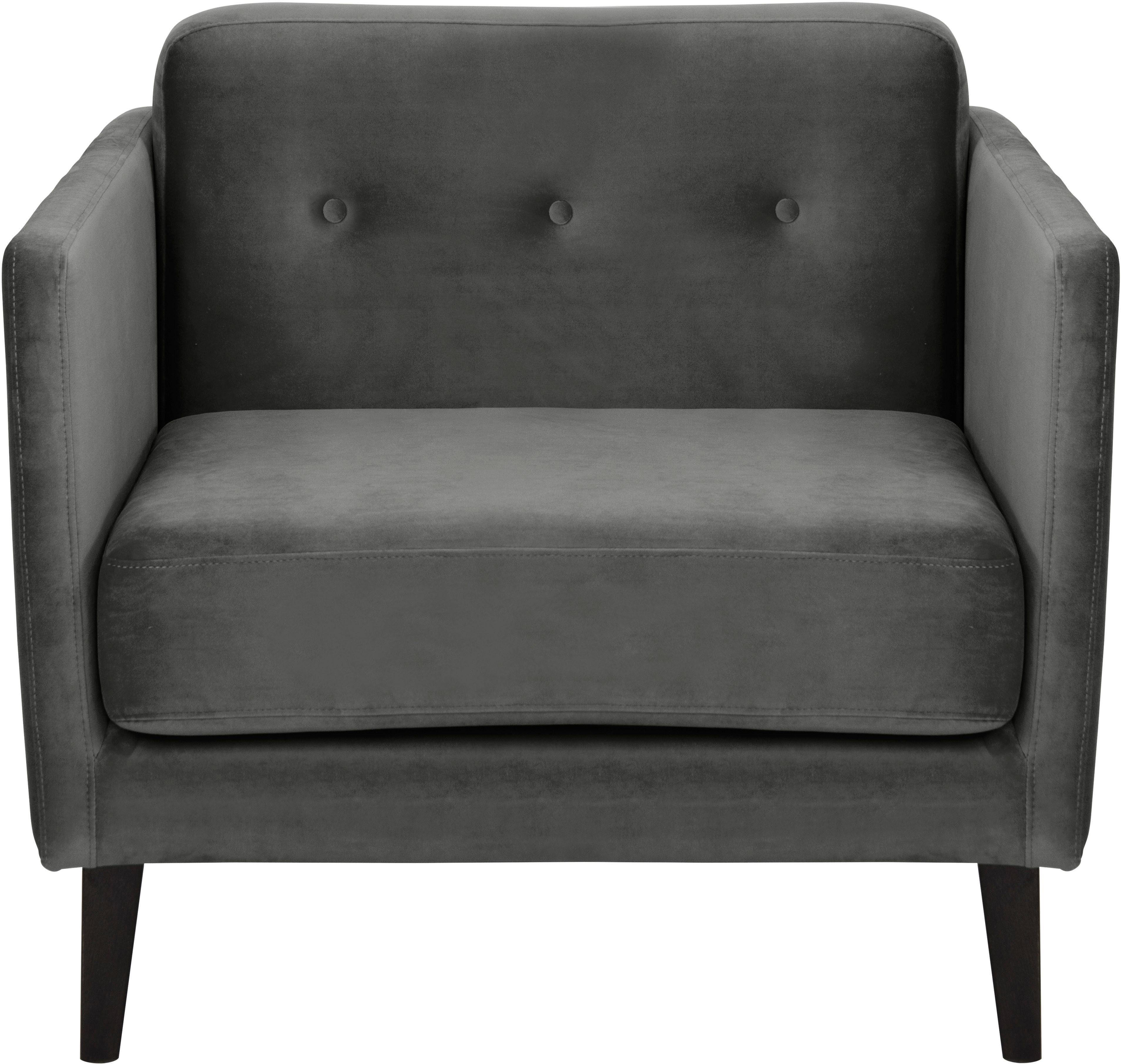 andas Fauteuil Raadal in scandinavische look, met capitonnage, design by morten georgsen