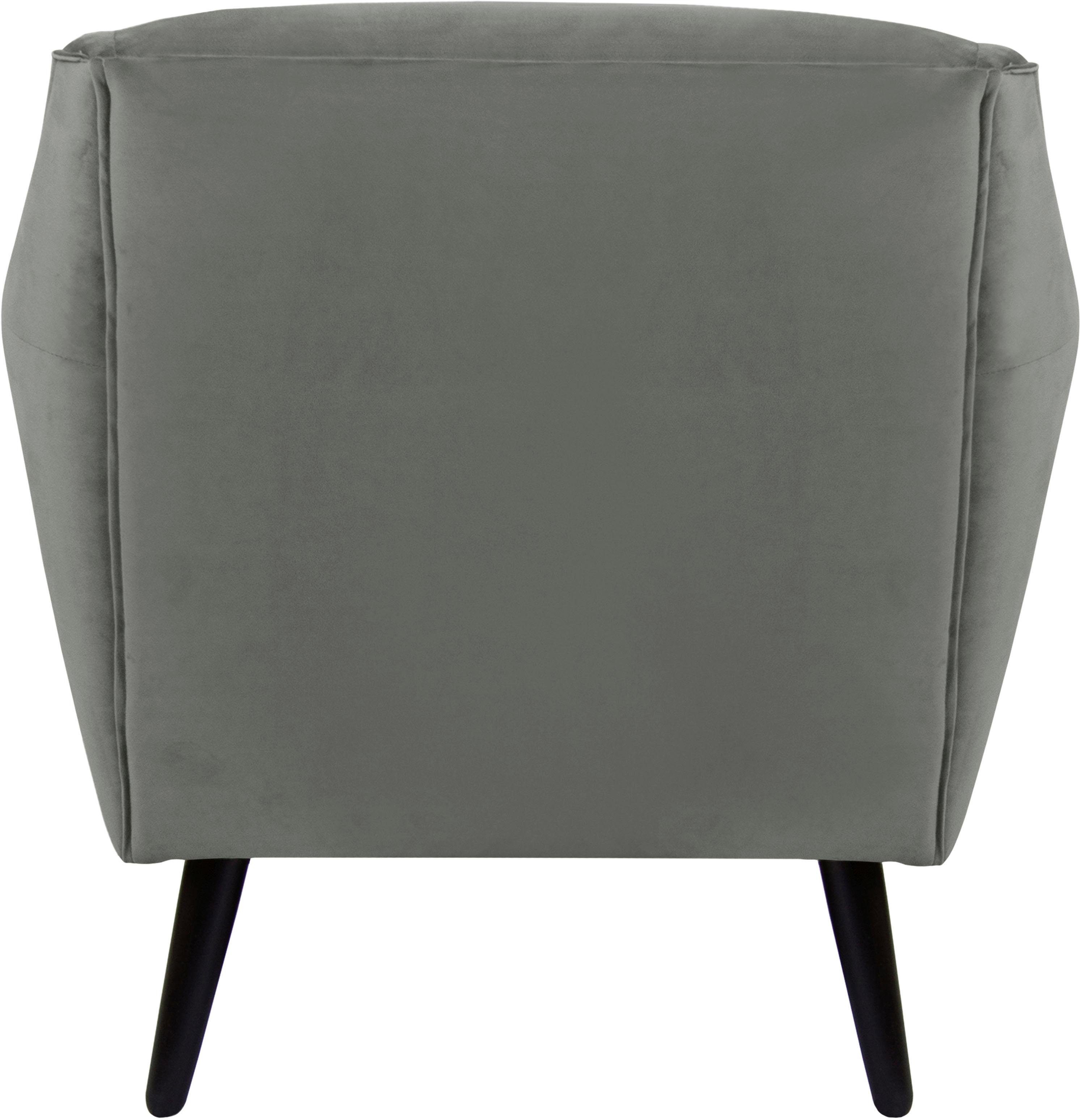 andas Fauteuil Bille met naad in het rugkussen en eikenhouten poten, design by morten georgsen