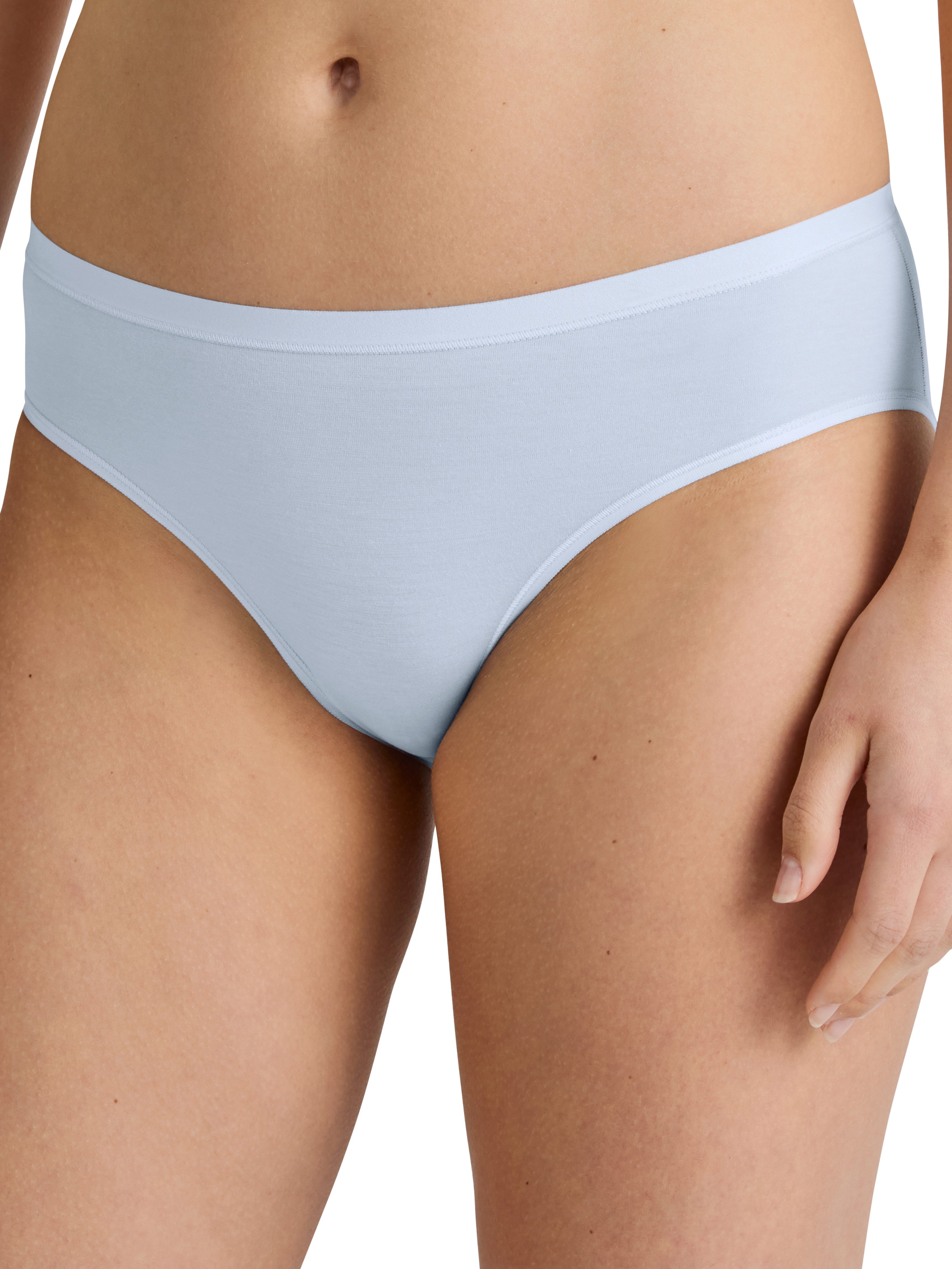 CALIDA Slip Natural Comfort met natuurlijke glans en gladde grip dames slips maat L (48/50) blauw