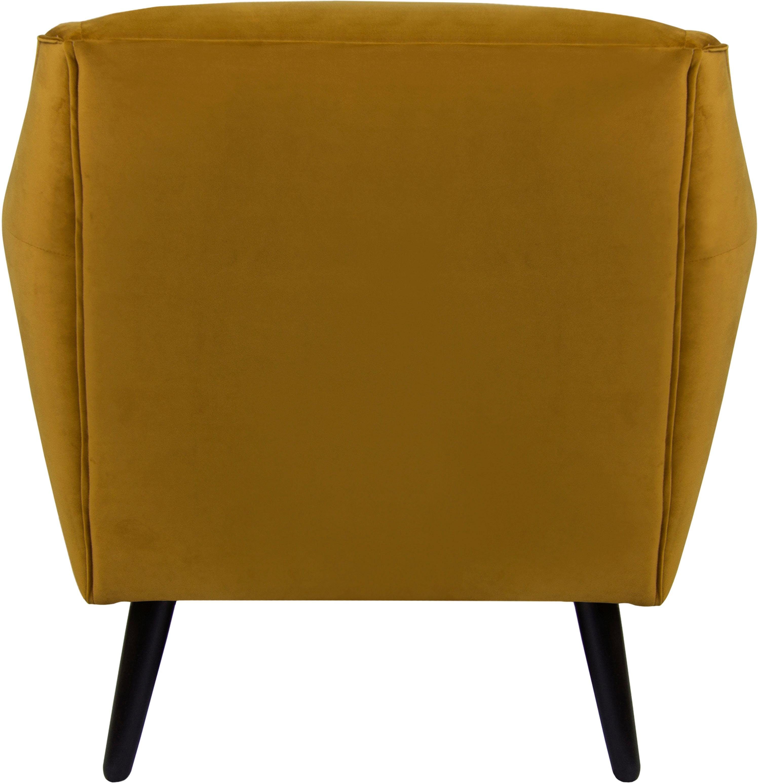 andas Fauteuil Bille met naad in het rugkussen en eikenhouten poten, design by morten georgsen
