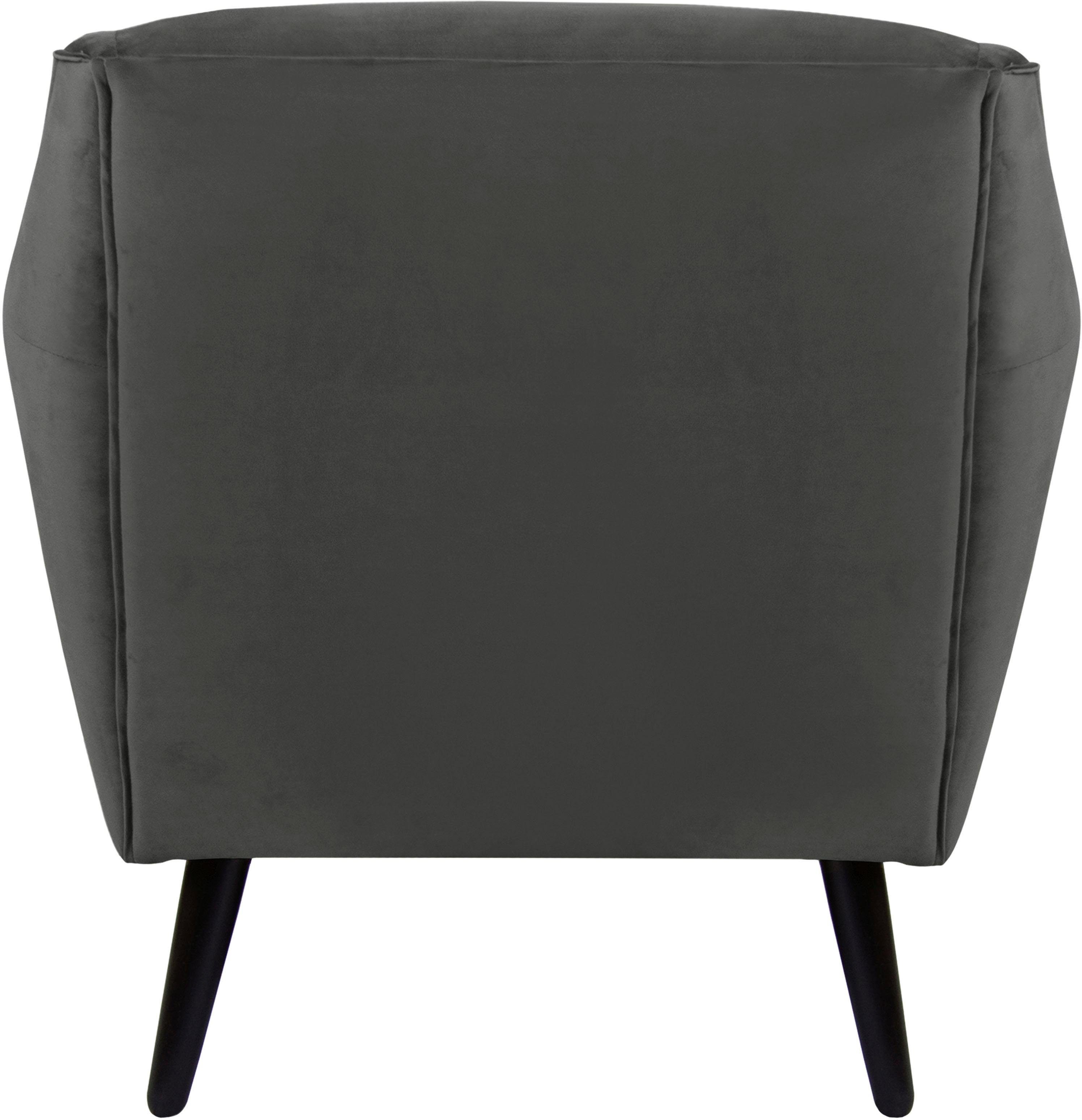 andas Fauteuil Bille met naad in het rugkussen en eikenhouten poten, design by morten georgsen